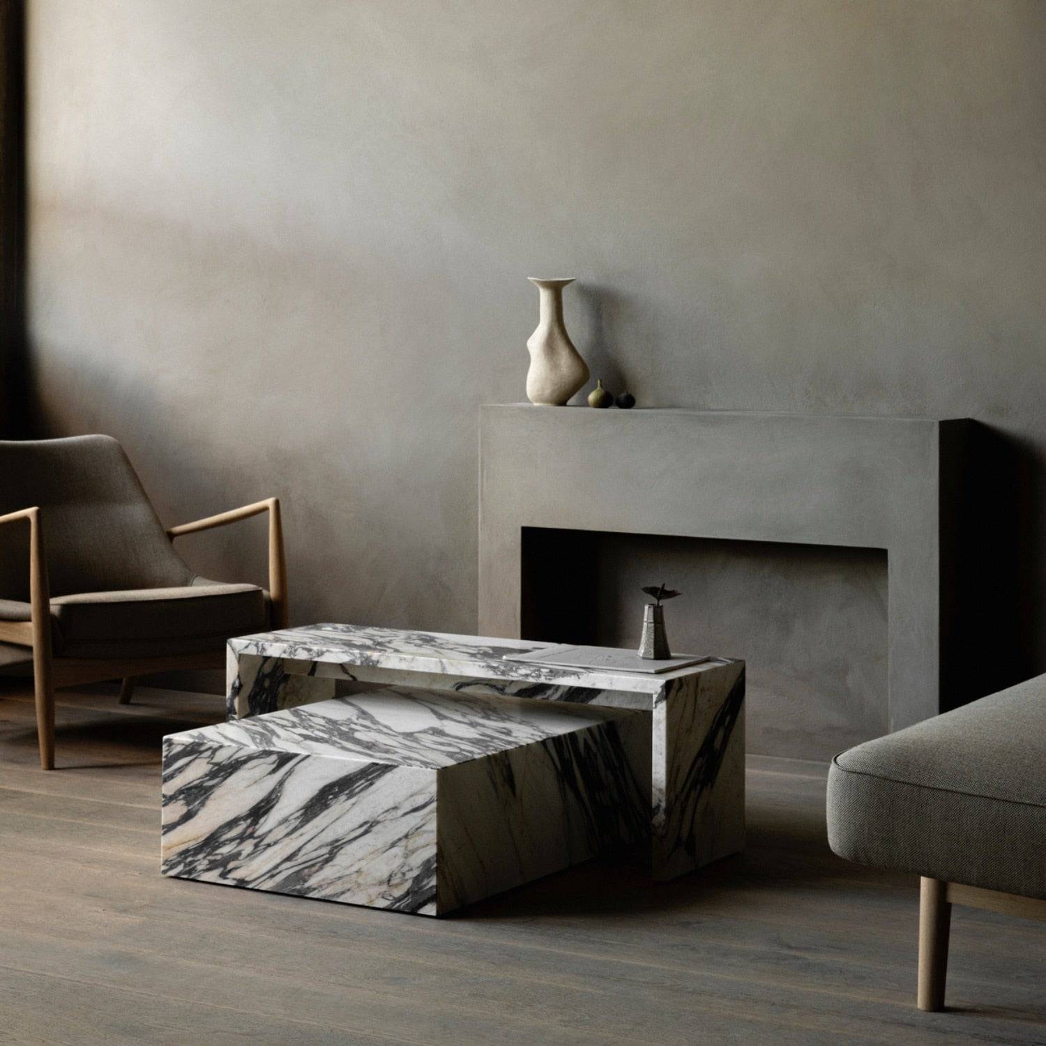 Audo Copenhagen Plinth Bridge Calacatta Viola - KANSO#Finish_Calacatta Viola