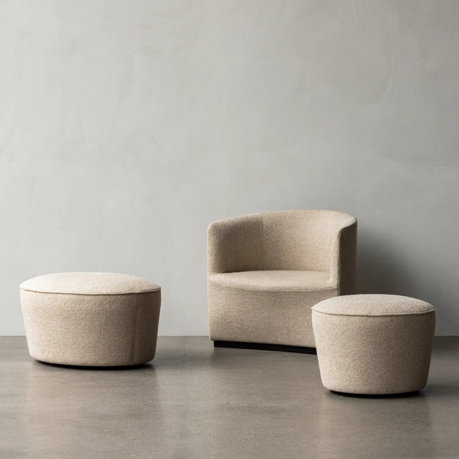 Audo Copenhagen Tearoom Chairs Lounge Chair Made To Order (10-12 Weeks) MENU Boucle #02 (Beige) - KANSO