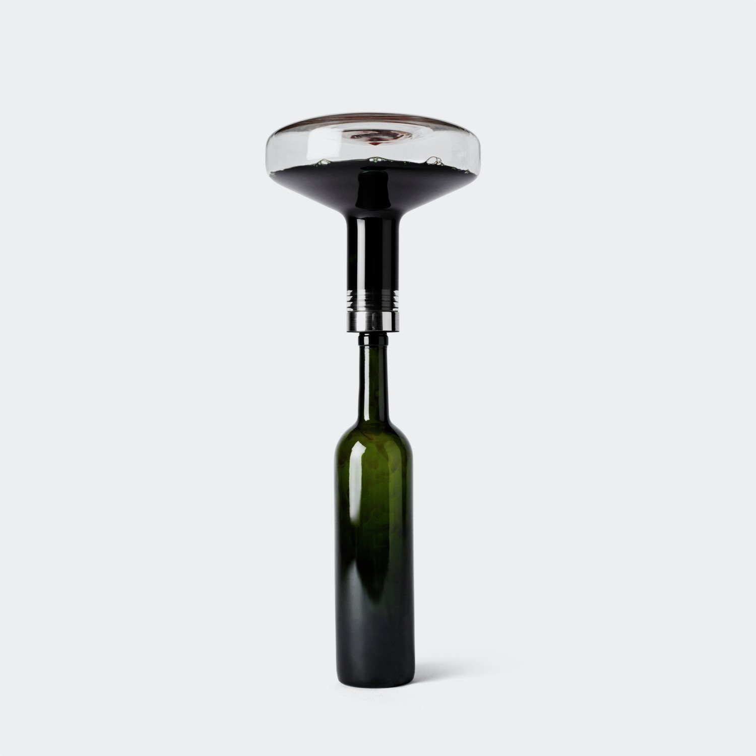 Audo Copenhagen Wine Breather Carafe Clear Steel Lid - KANSO#Color_Clear Steel Lid