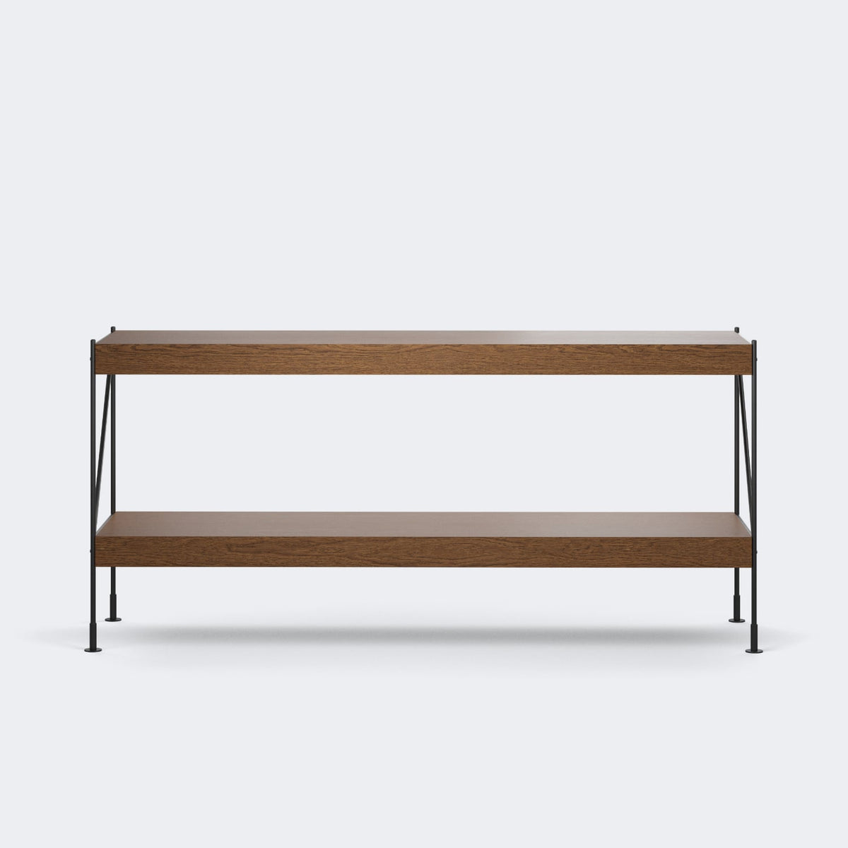 Audo Copenhagen Zet Storage System, 60 in. Dark Stained Oak Black Steel - 1 x 2#Material_Dark Stained Oak