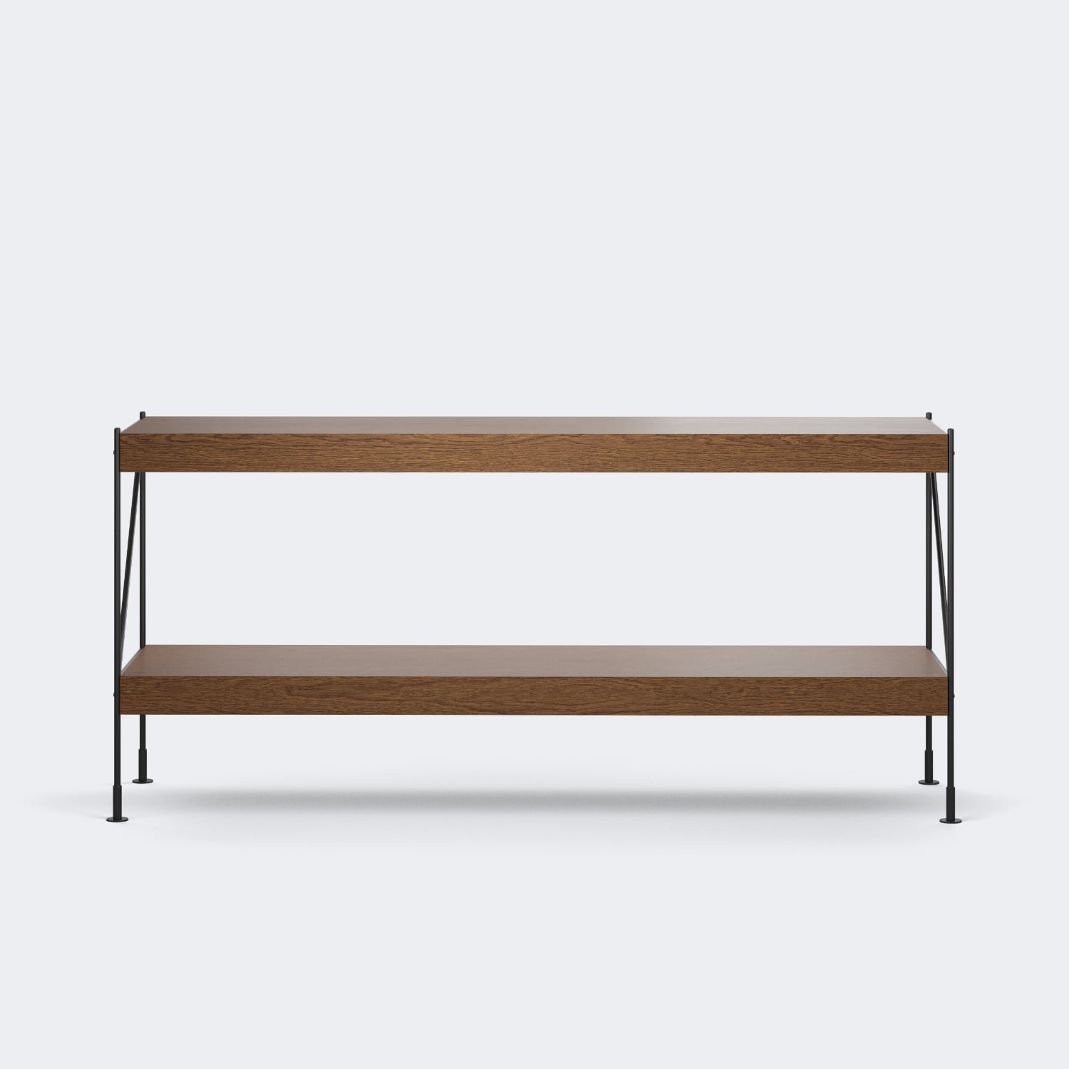 Audo Copenhagen Zet Storage System, 60 in. Dark Stained Oak Black Steel - 1 x 2 - KANSO