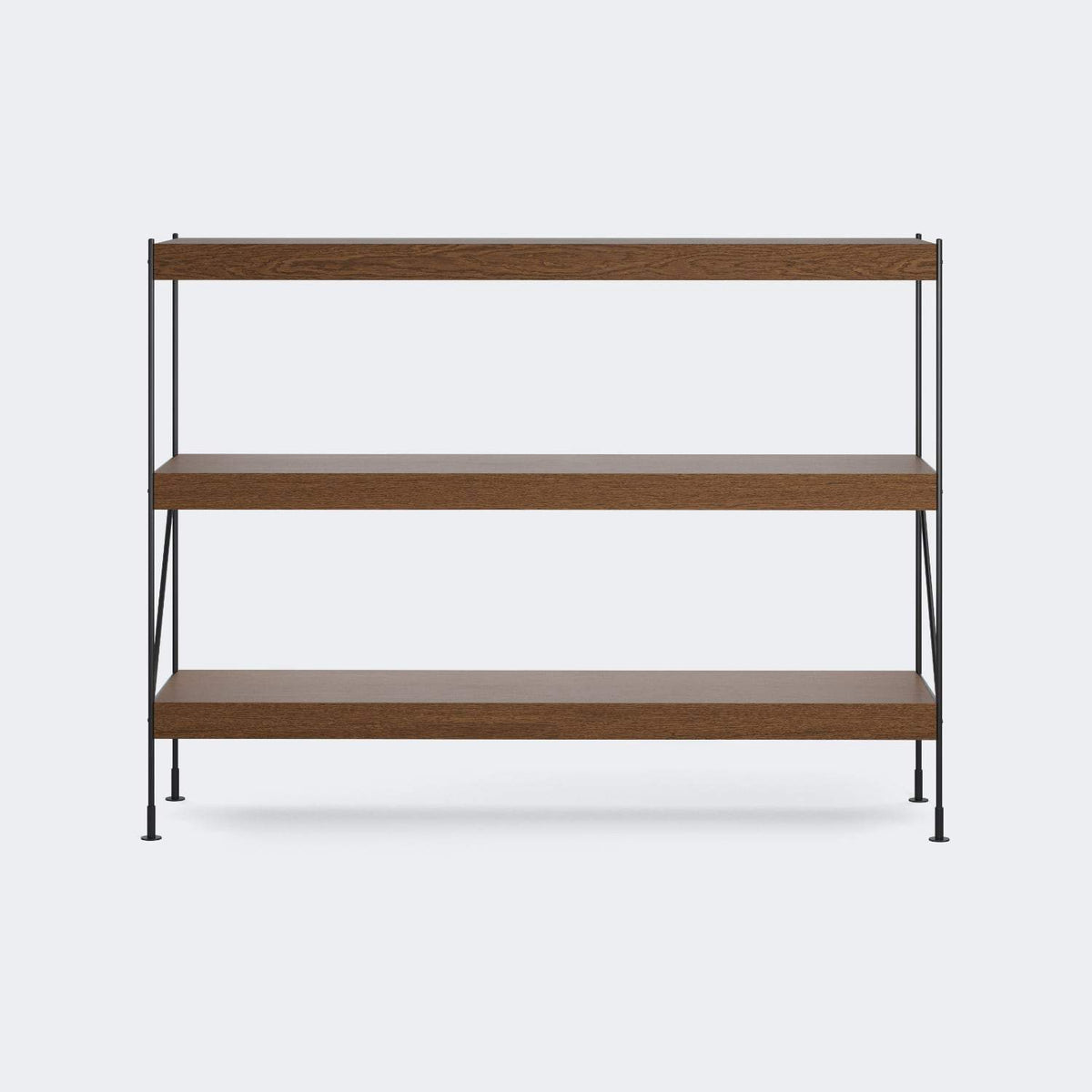 Audo Copenhagen Zet Storage System, 60 in. Dark Stained Oak Black Steel - 1 x 3#Material_Dark Stained Oak