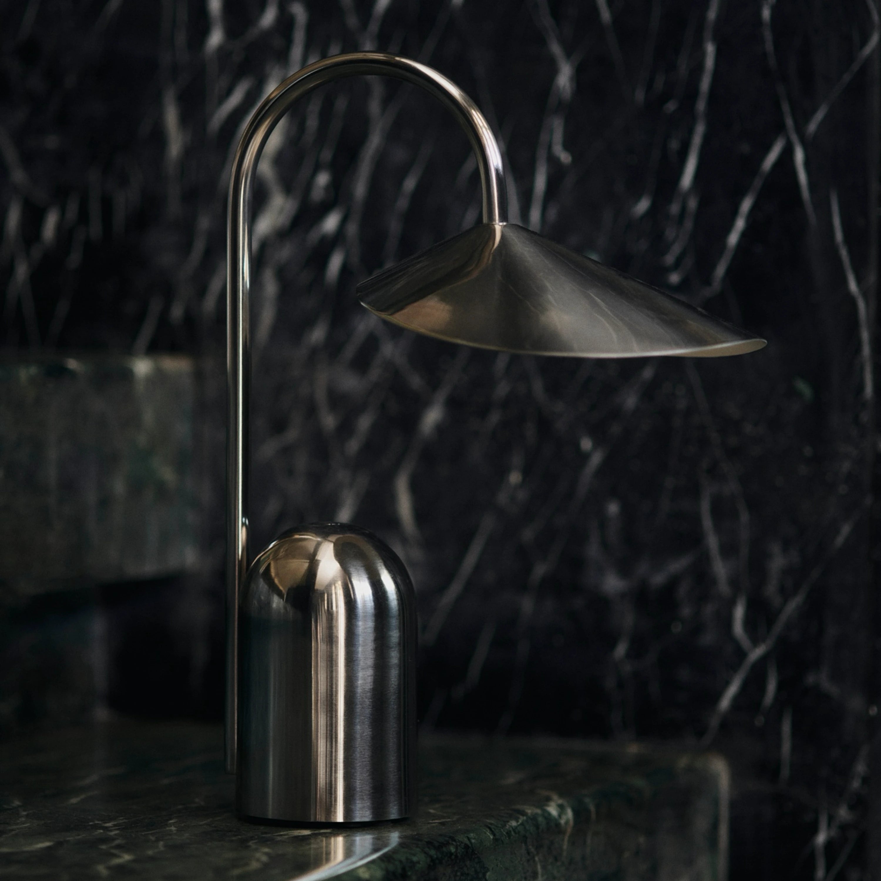 Ferm Living Arum Portable Lamp Stainless Steel - KANSO