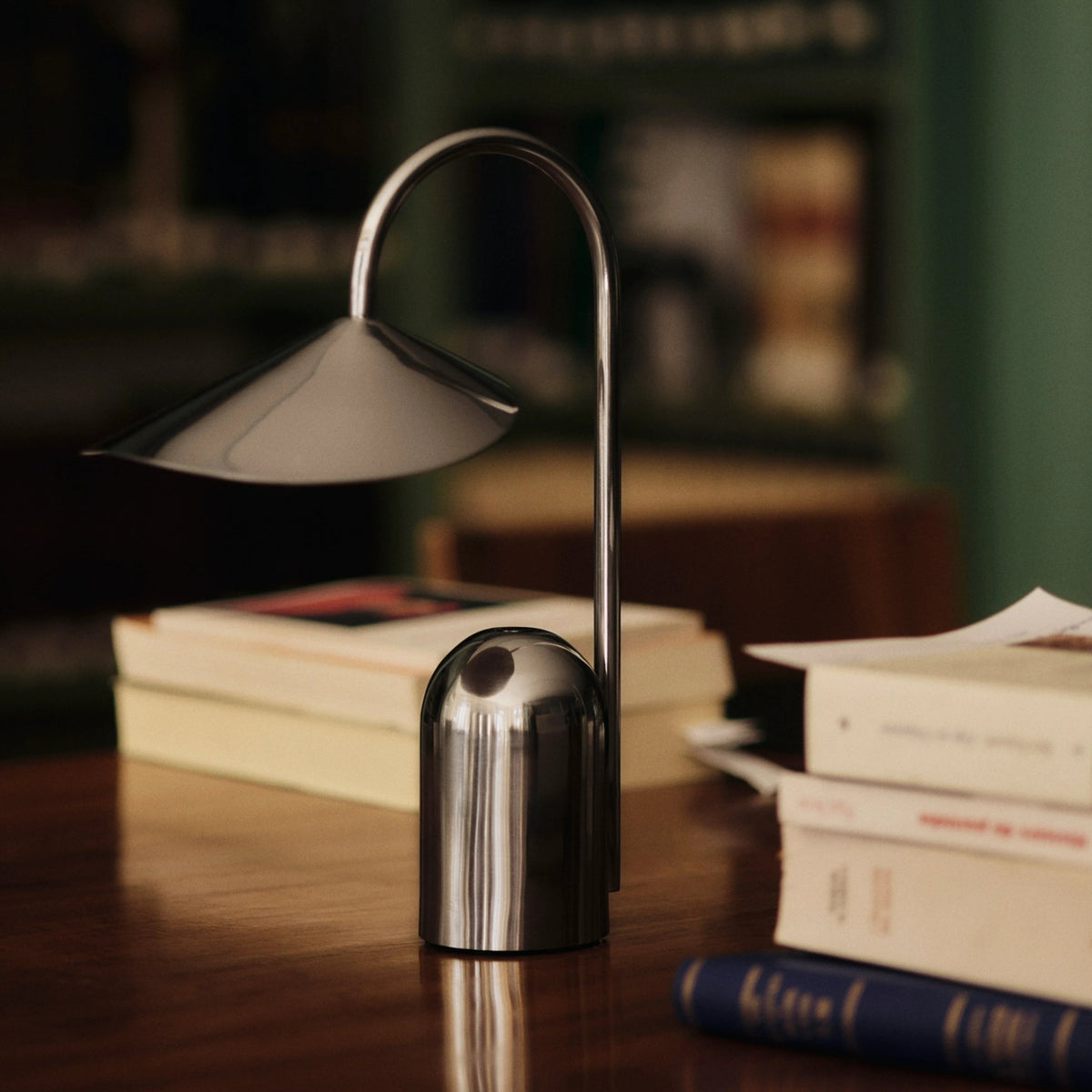 Ferm Living Arum Portable Lamp Stainless Steel#Color_Stainless Steel