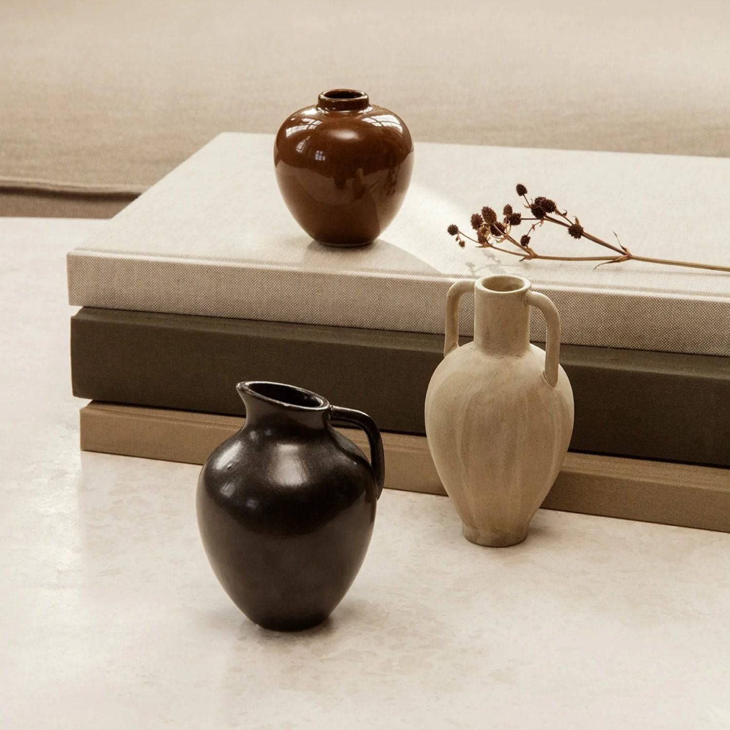 Ferm Living Ary Mini Vase Large - Sand - KANSO
