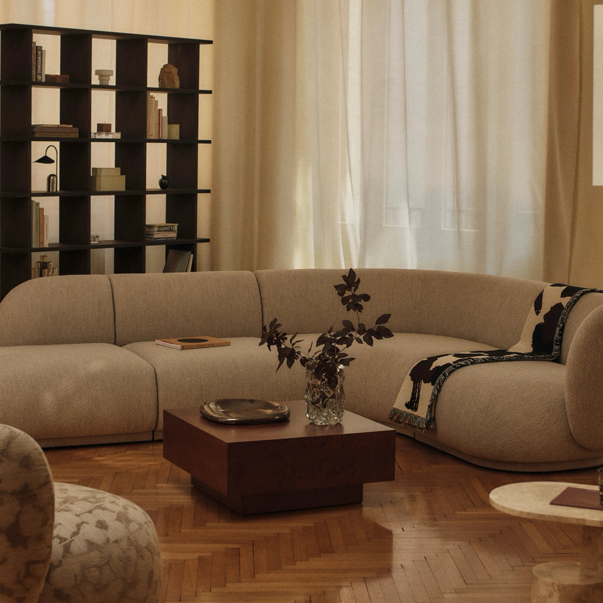 Ferm Living Burl Storage Coffee Table Dark Stained#Color_Dark Stained