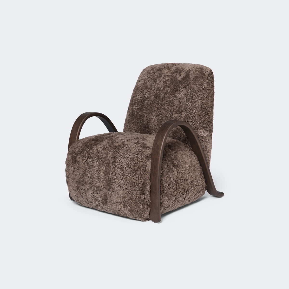 Ferm Living Buur Lounge Chair Sheepskin - Sahara#Upholstery_Sheepskin - Sahara