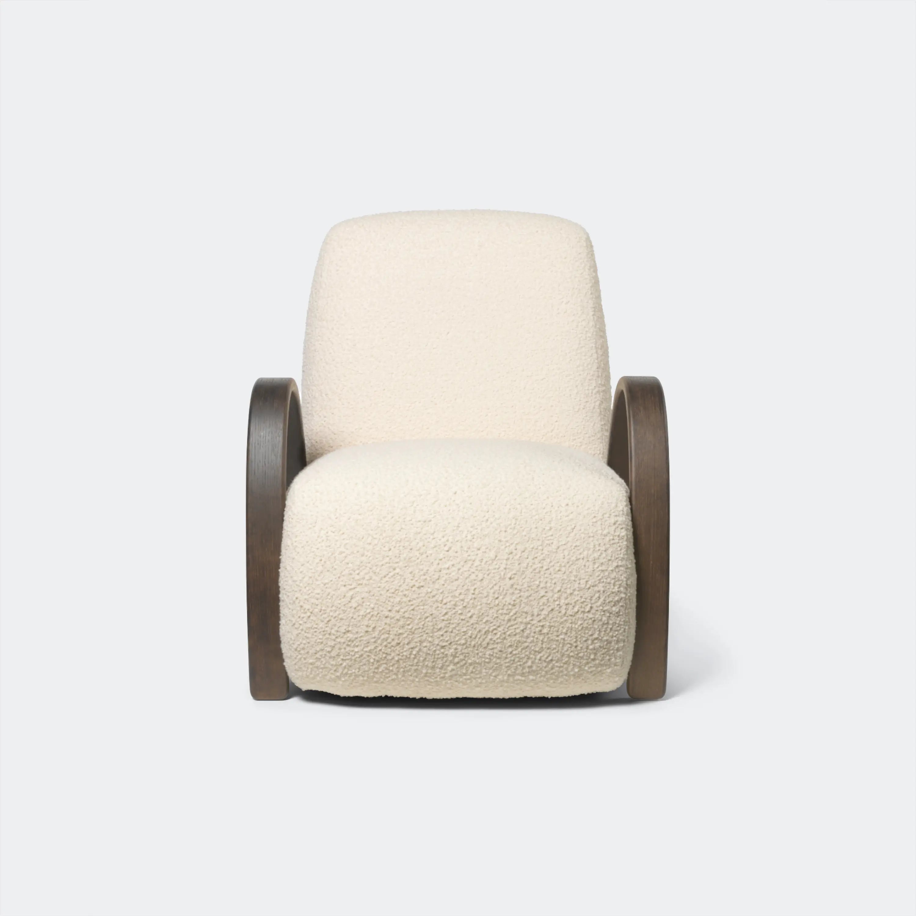 Ferm Living Buur Lounge Chair Nordic Bouclé - Off-White - KANSO
