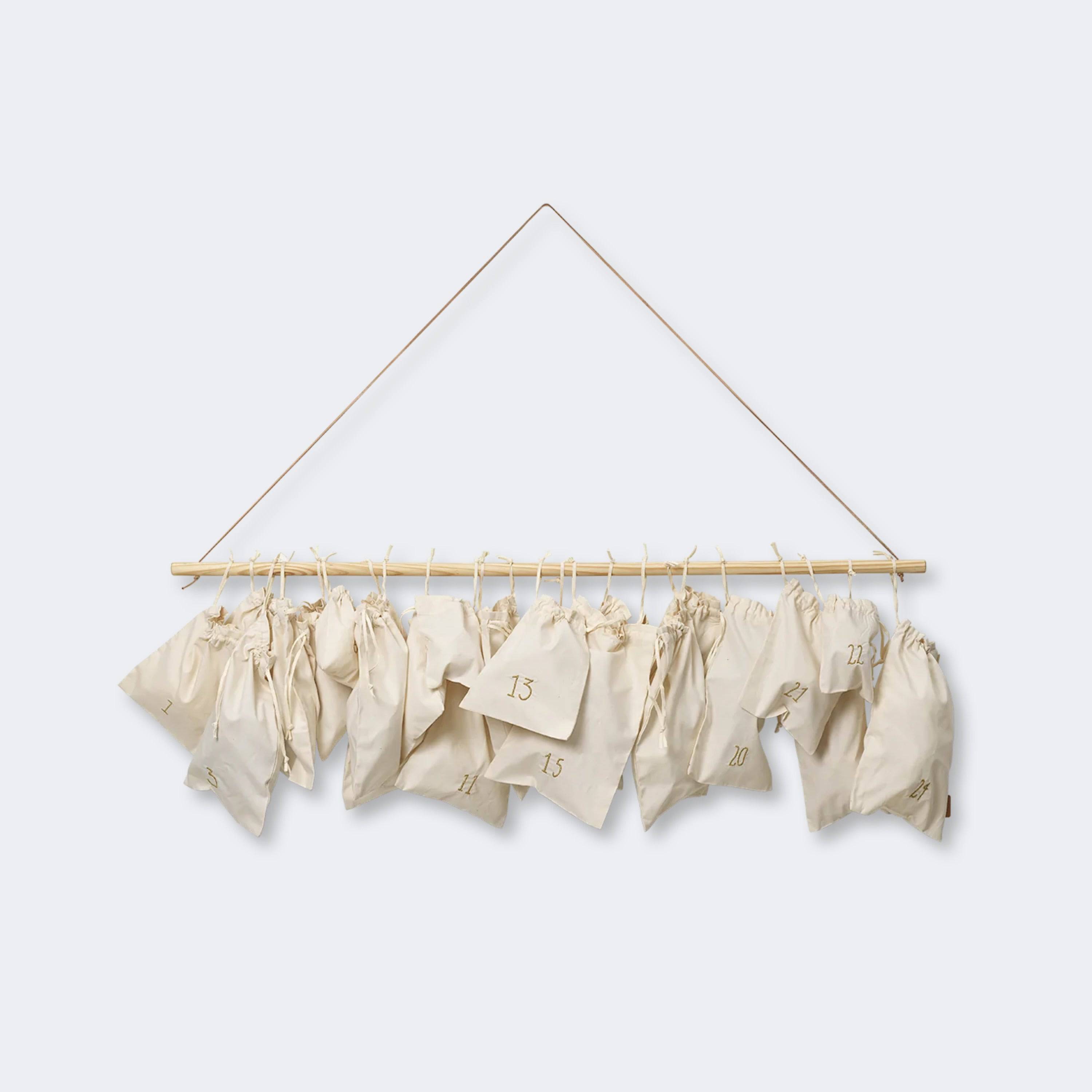 Ferm Living Christmas Countdown - 24 Bags Off-White - KANSO#Color_Off-White