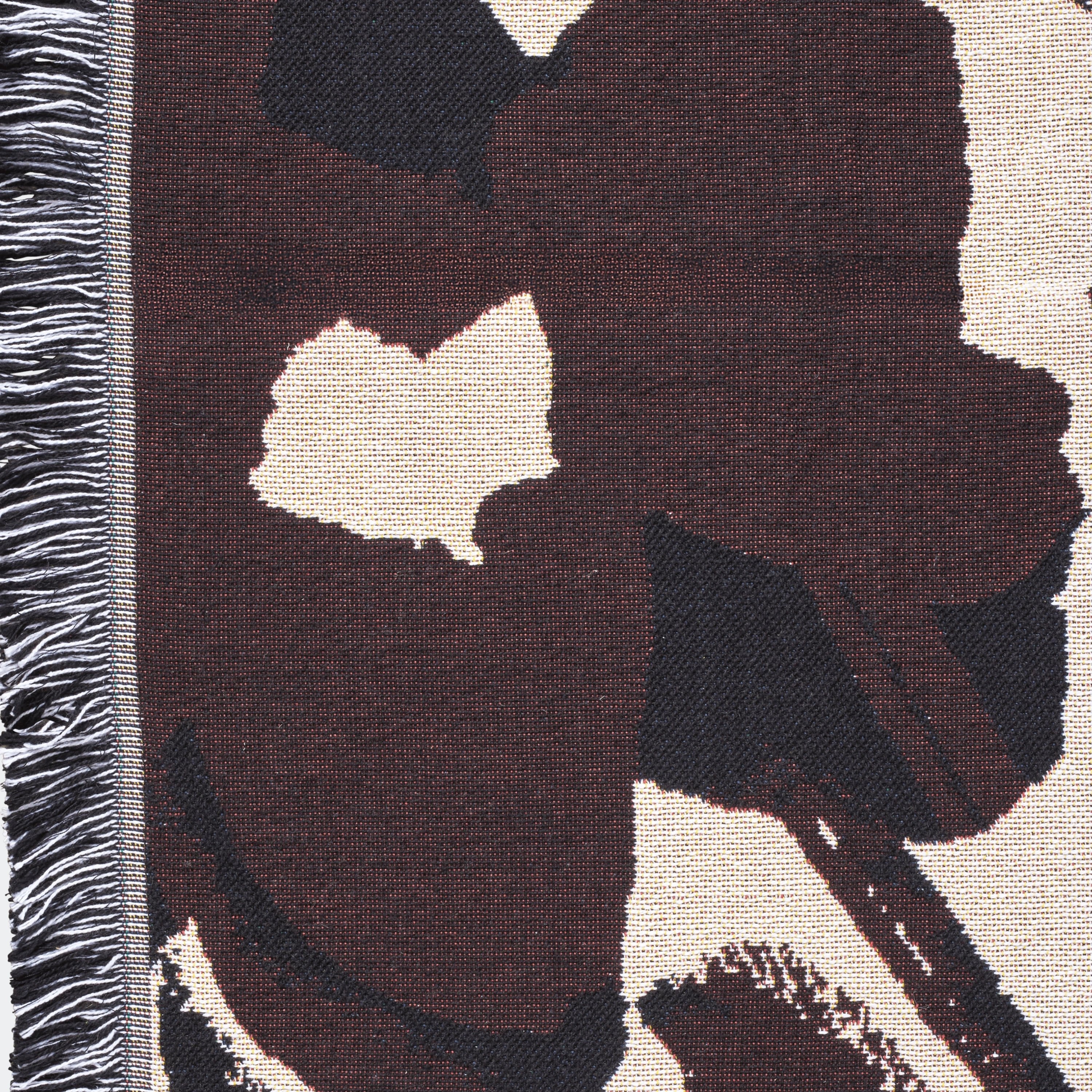 Ferm Living Cilla Tapestry Blanket Off-white Dark Grape - KANSO