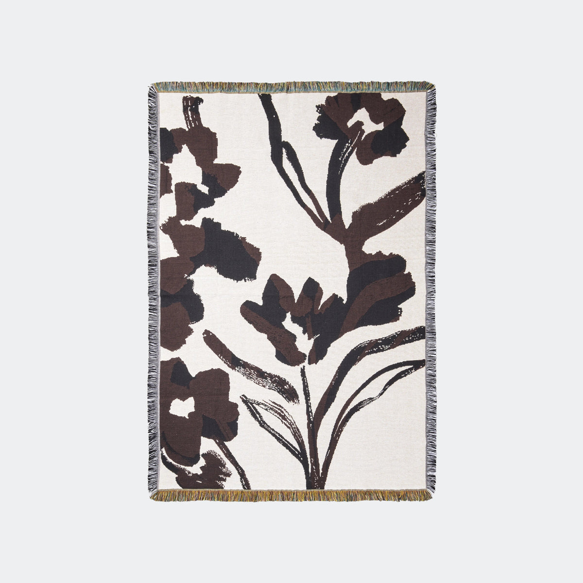 Ferm Living Cilla Tapestry Blanket Off-white Dark Grape
