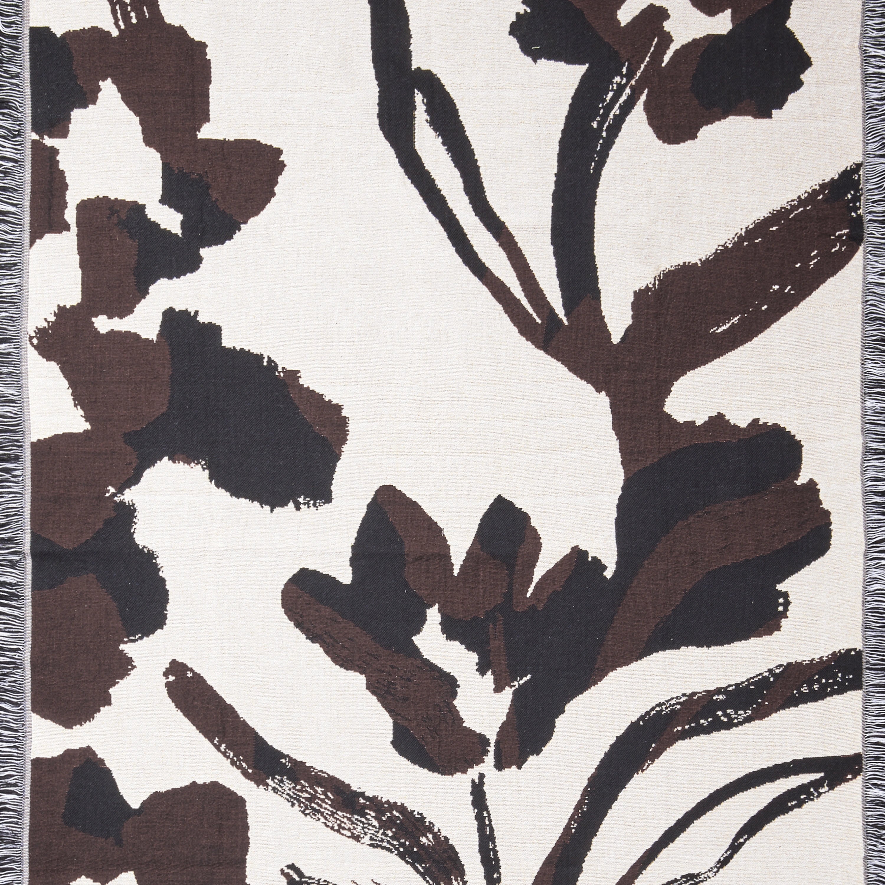 Ferm Living Cilla Tapestry Blanket Off-white Dark Grape - KANSO