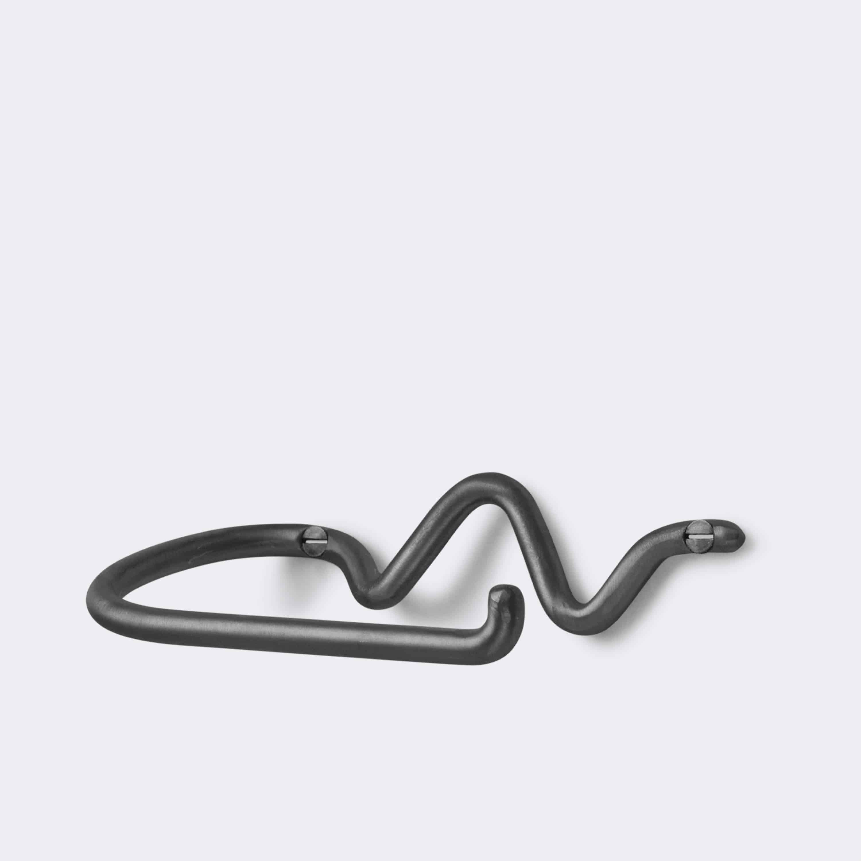 Ferm Living Curvature Toilet Paper Holder, Black Brass - KANSO