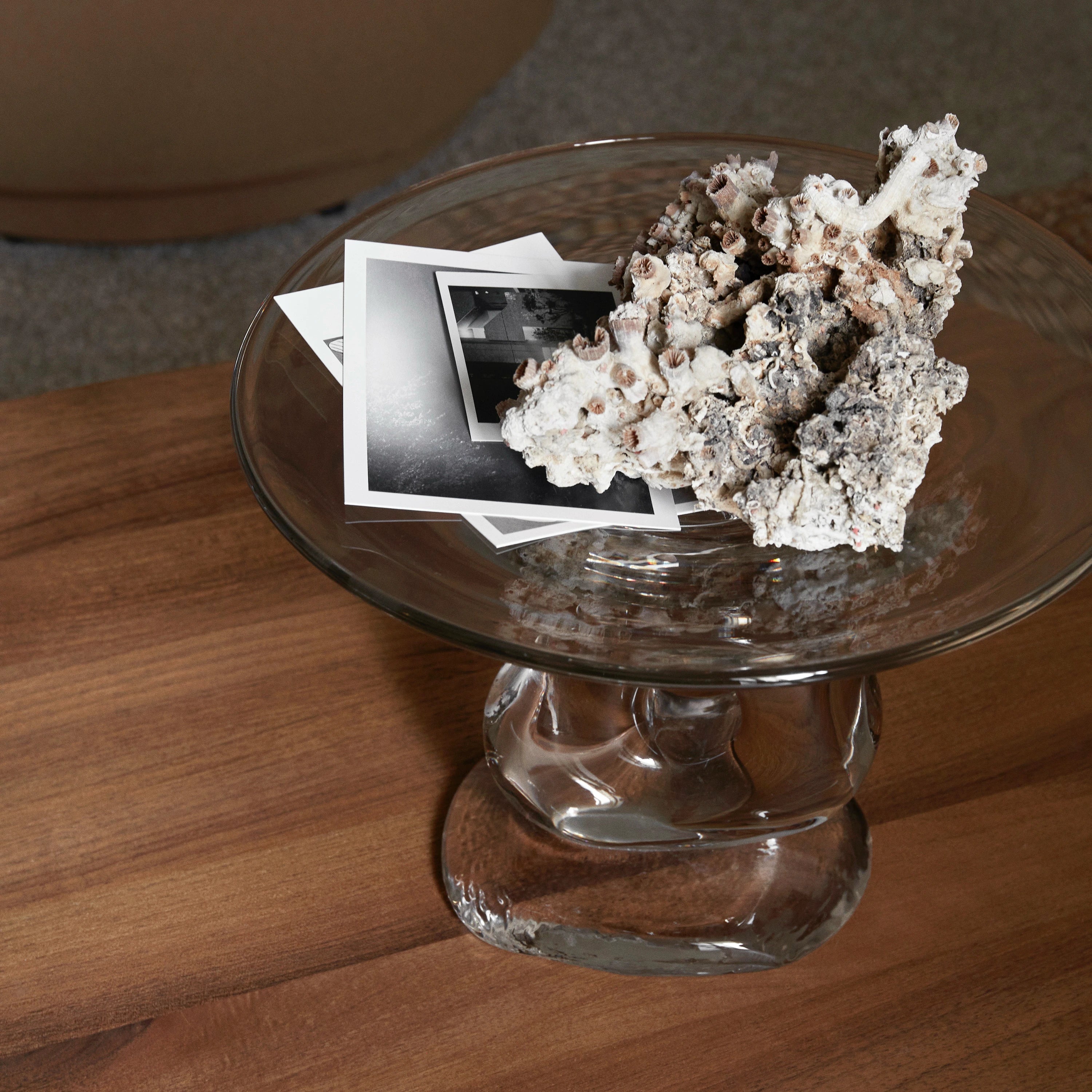 Ferm Living Damo Glass Centerpiece Clear Ø21 - KANSO