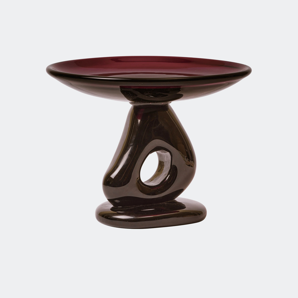 Ferm Living Damo Glass Centerpiece Dark Grape Ø30#Color_Dark Grape