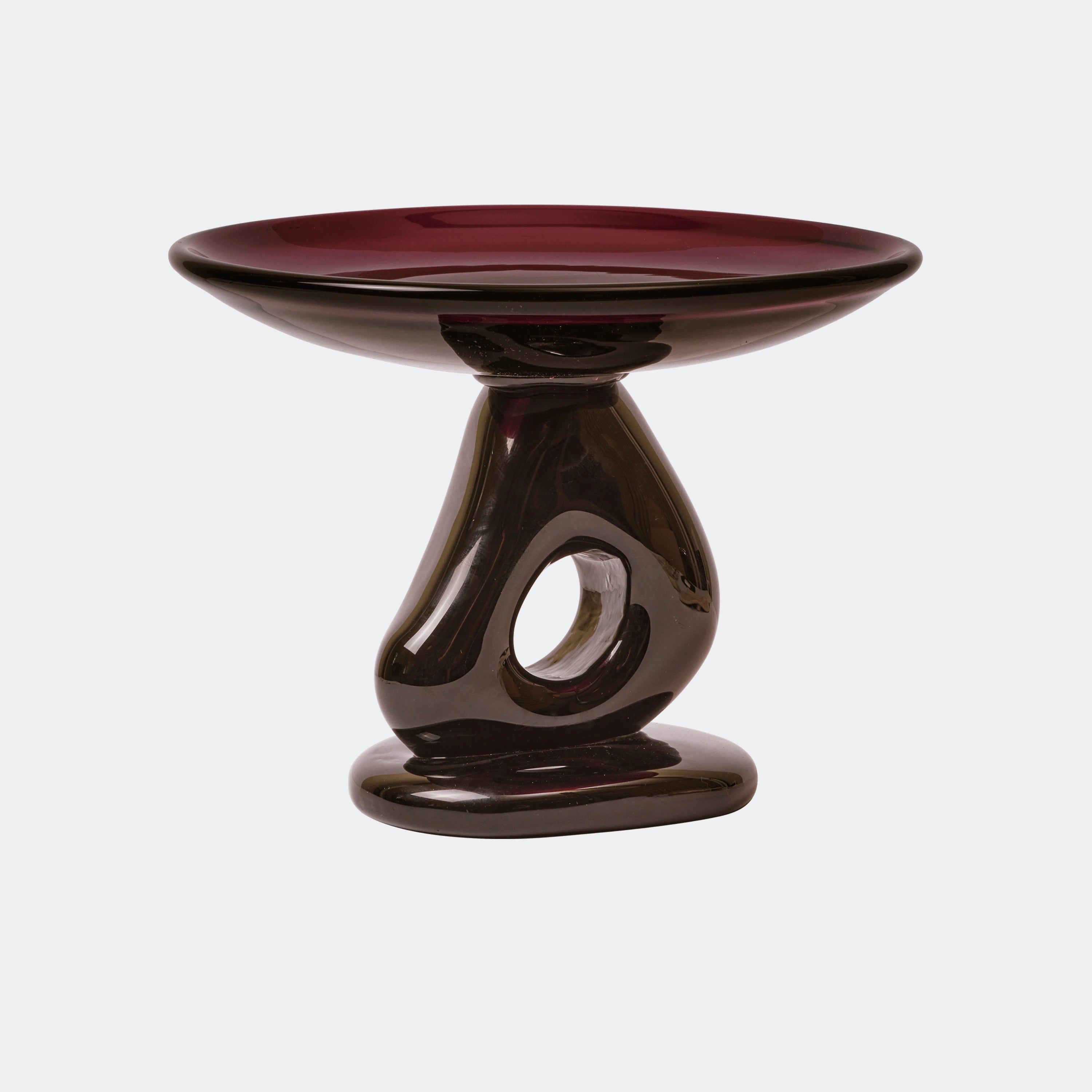 Ferm Living Damo Glass Centerpiece Dark Grape Ø30 - KANSO