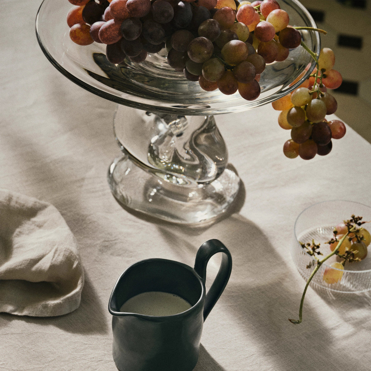 Ferm Living Damo Glass Centerpiece Clear Ø30#Color_Clear