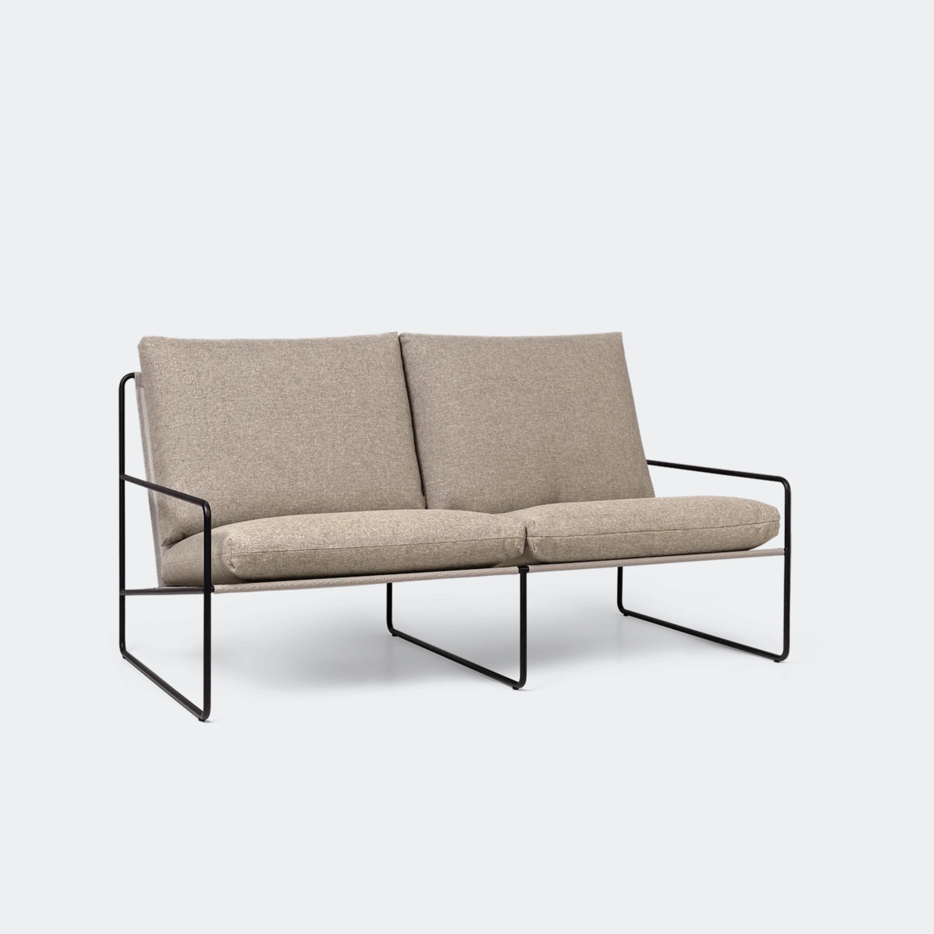 Ferm Living Desert Sofa 2 Seater Dolce - Black Dark Sand - KANSO