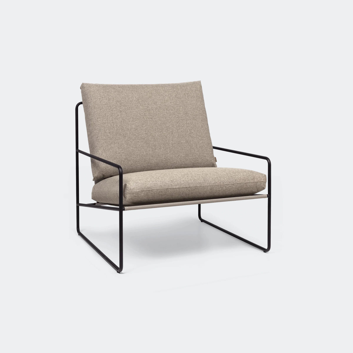 Ferm Living Desert Sofa 1 Seater Dolce - Black Dark Sand