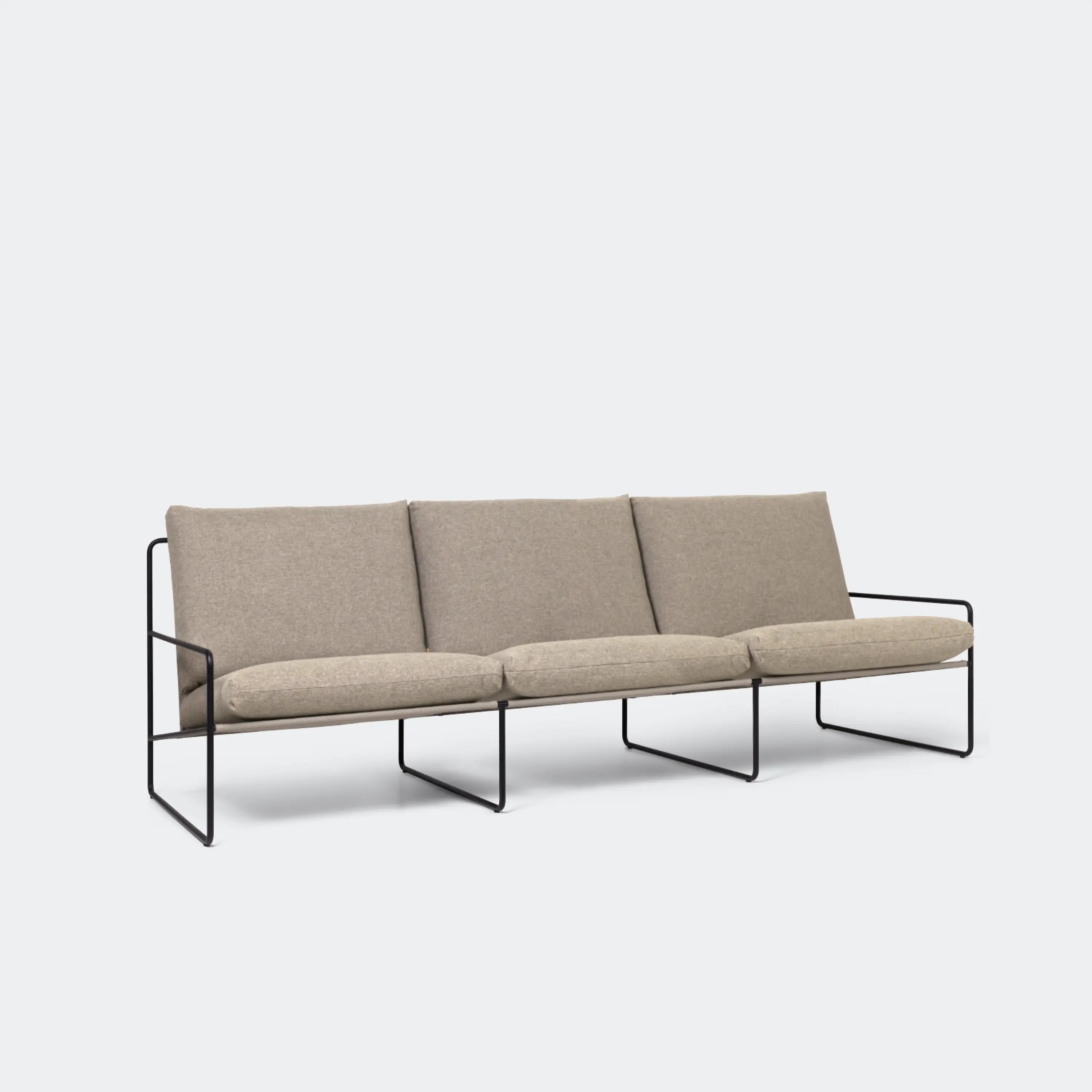 Ferm Living Desert Sofa 3 Seater Dolce - Black Dark Sand - KANSO