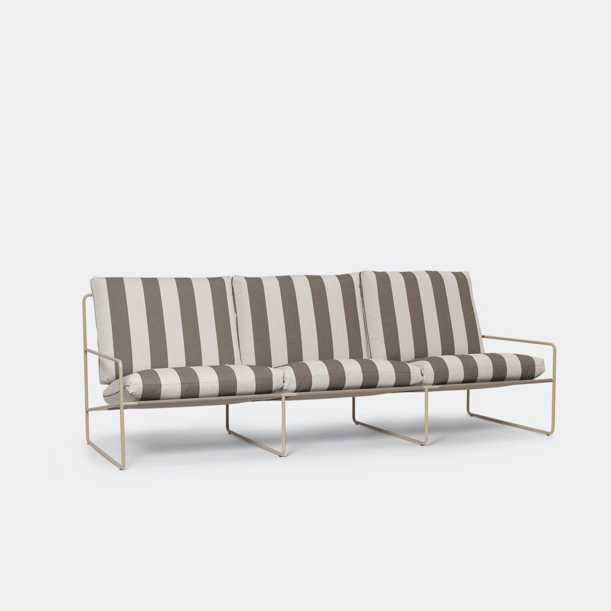 Ferm Living Desert Sofa 3 Seater Stripe - Cashmere Chocolate