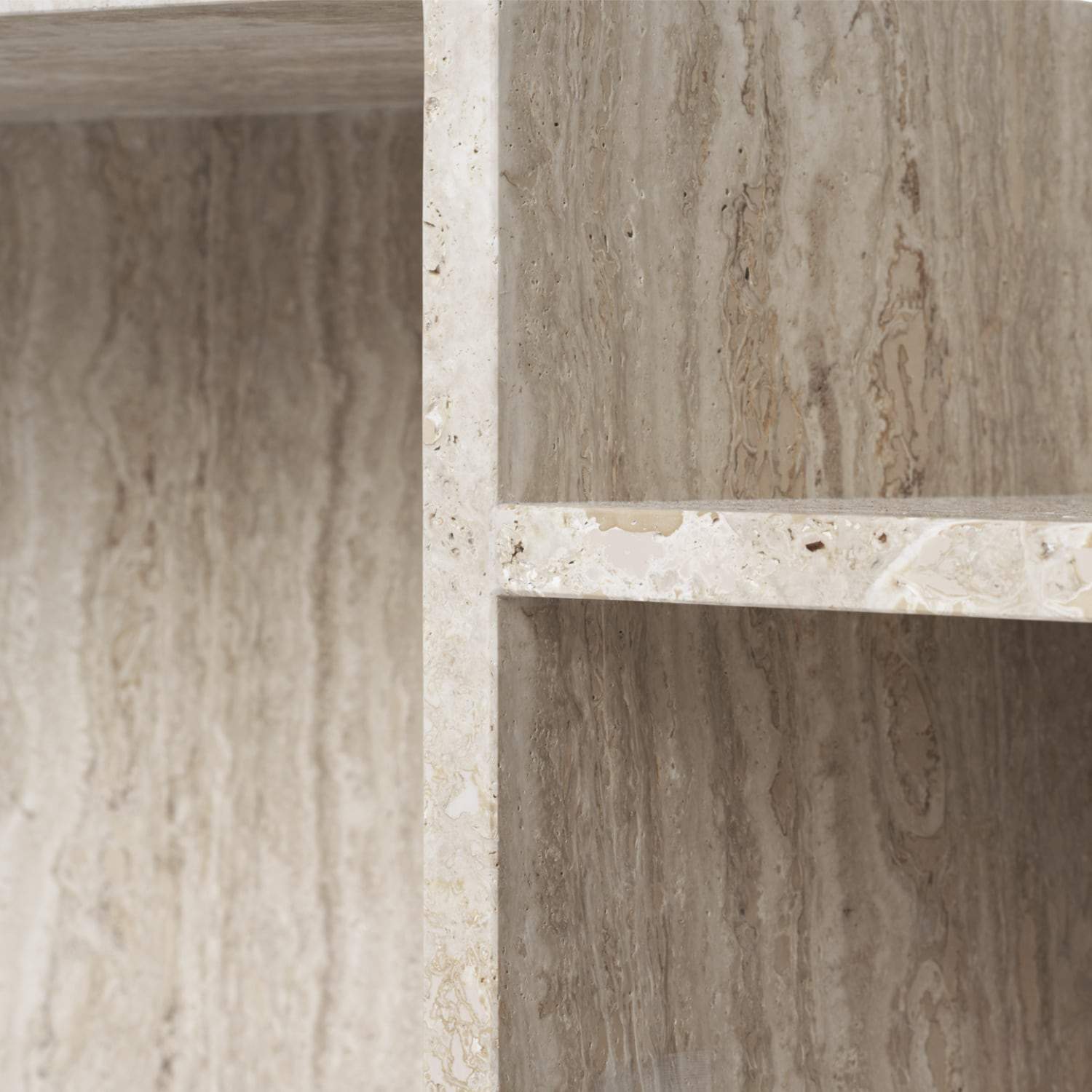 Ferm Living Distinct Coffee Table Travertine - KANSO#Color_Travertine#Color_Travertine