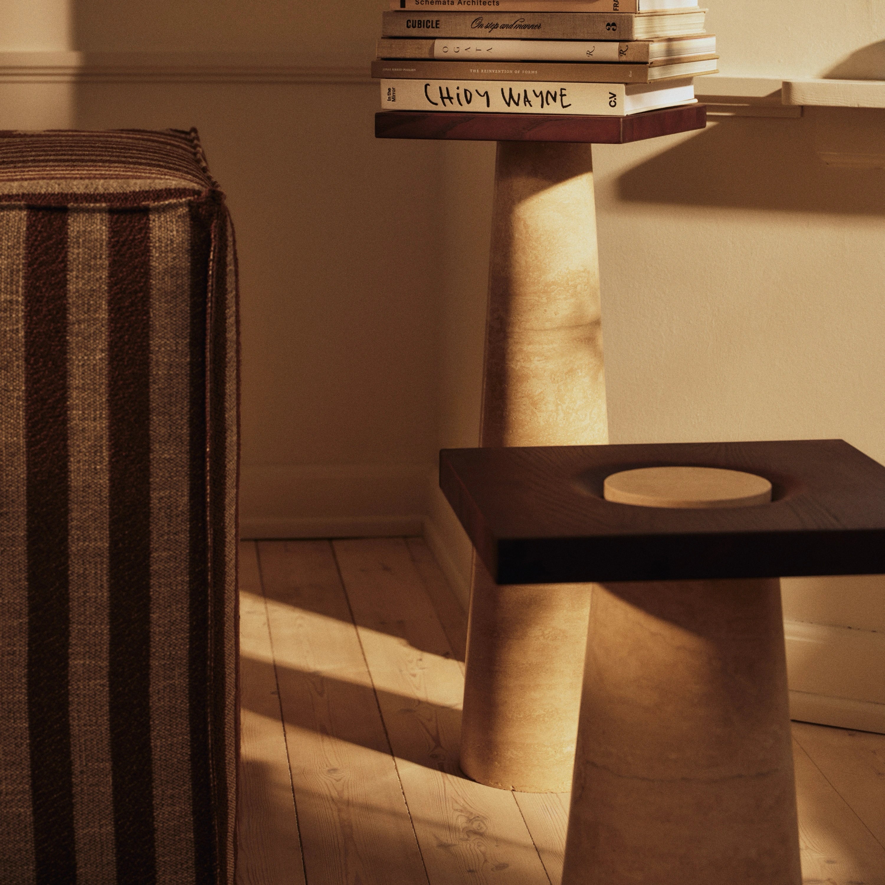 Ferm Living Grova Side Table - Travertine