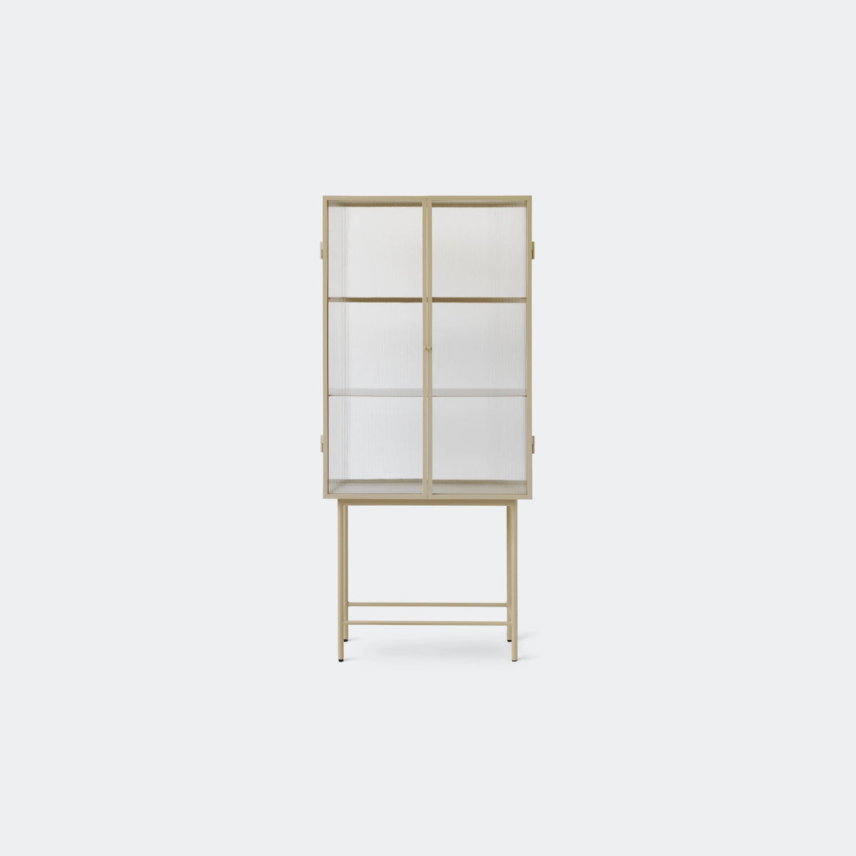 Ferm Living Haze Vitrine, Reeded Glass Cashmere - KANSO#Color_Cashmere