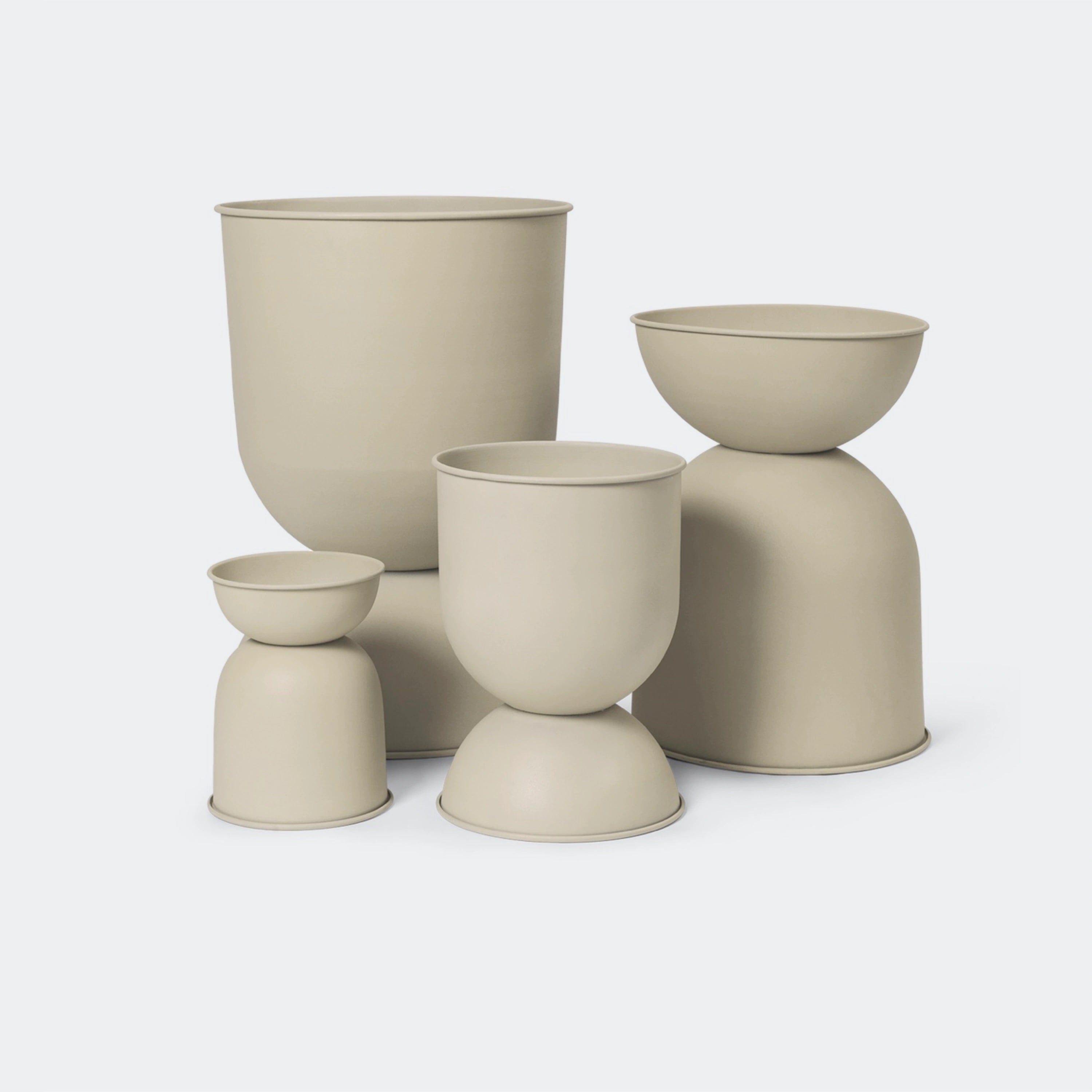 Ferm Living Hourglass Pot, Cashmere Large - KANSO