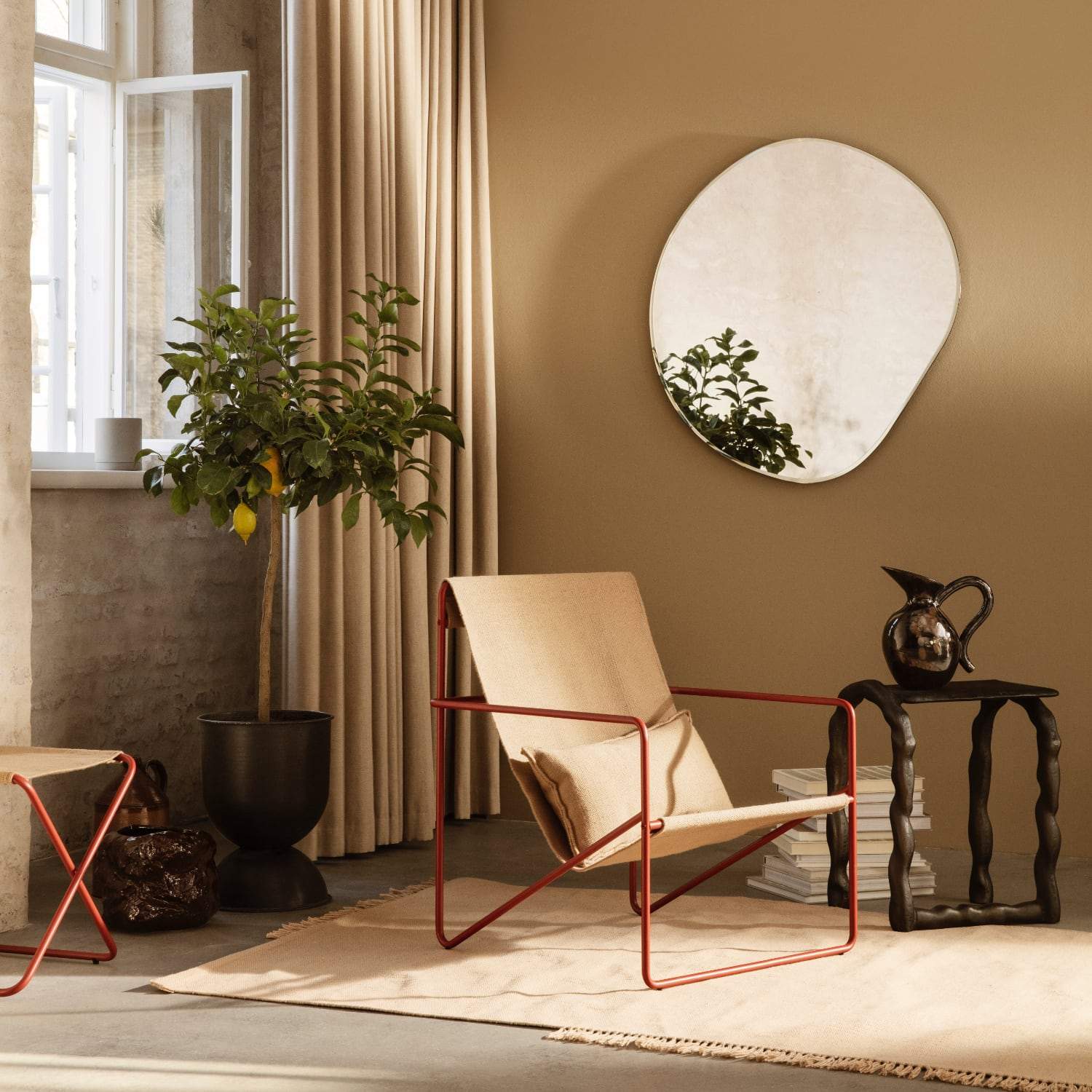 Ferm Living Pond Mirror XL Brass - KANSO#size_xl