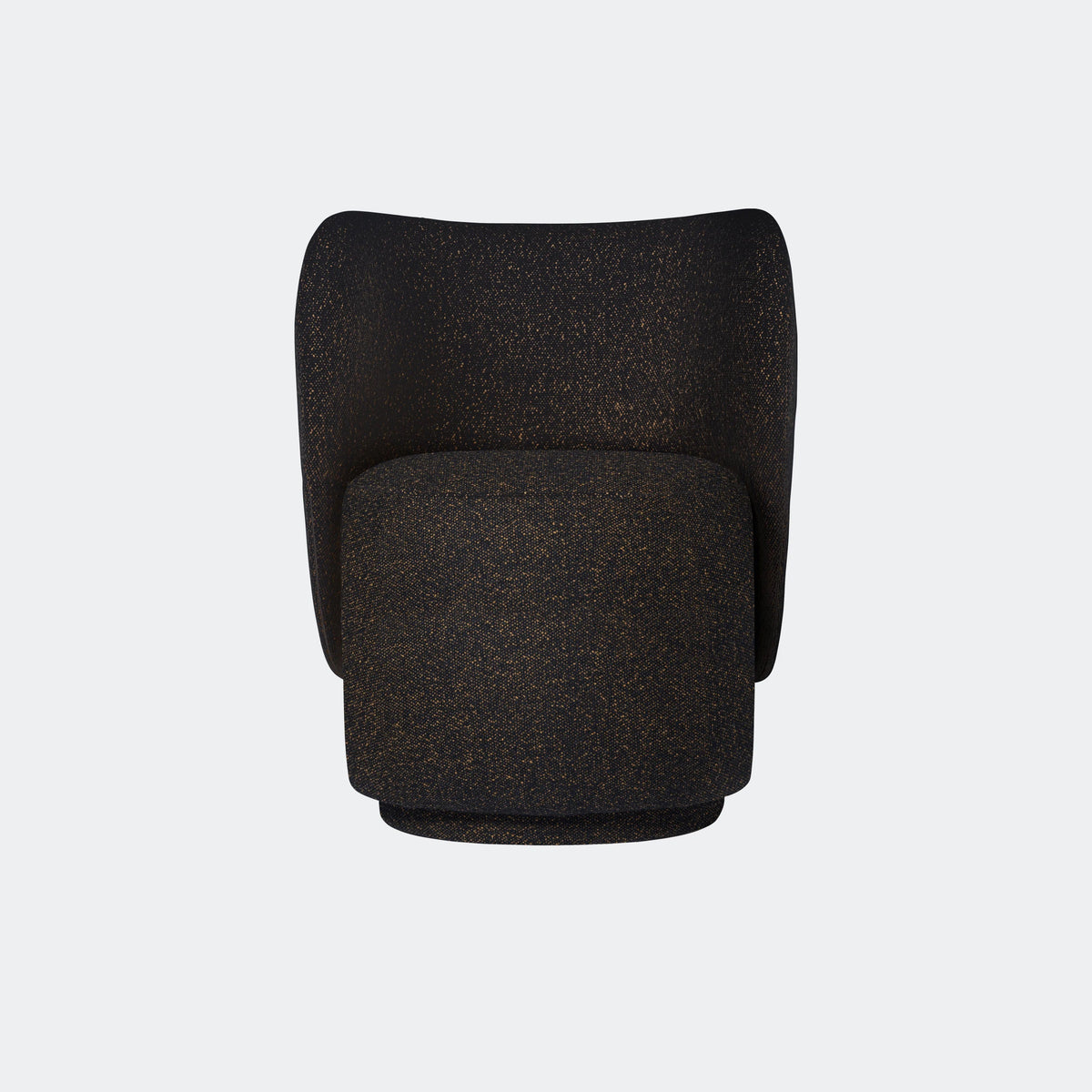ferm Living Rico Club Chair - Swivel Base, Vanir Black/Honey - KANSO#Color_Vanir Black/Honey