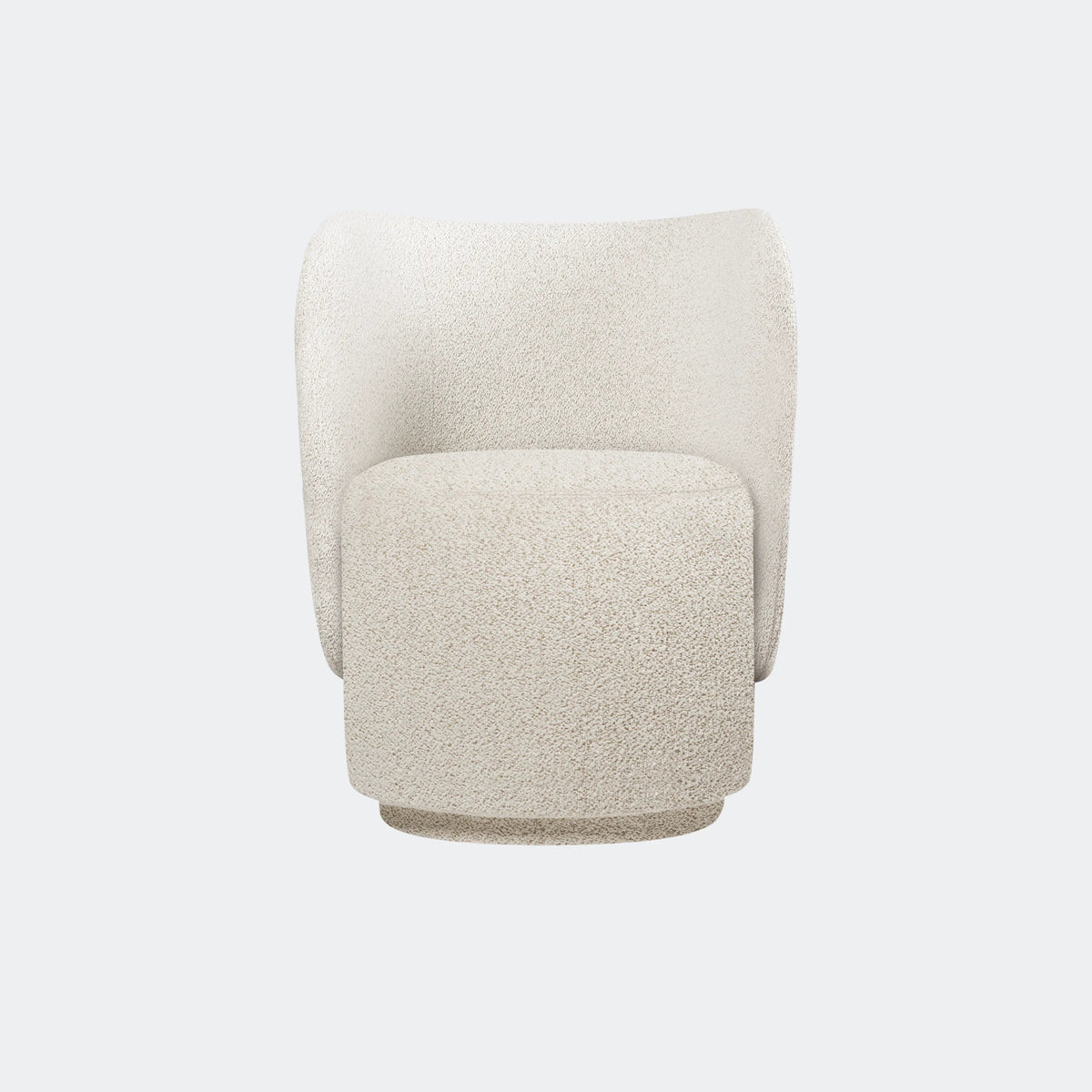 ferm Living Rico Club Chair - Swivel Base, Bouclé Off-White - KANSO#Color_Bouclé Off-White