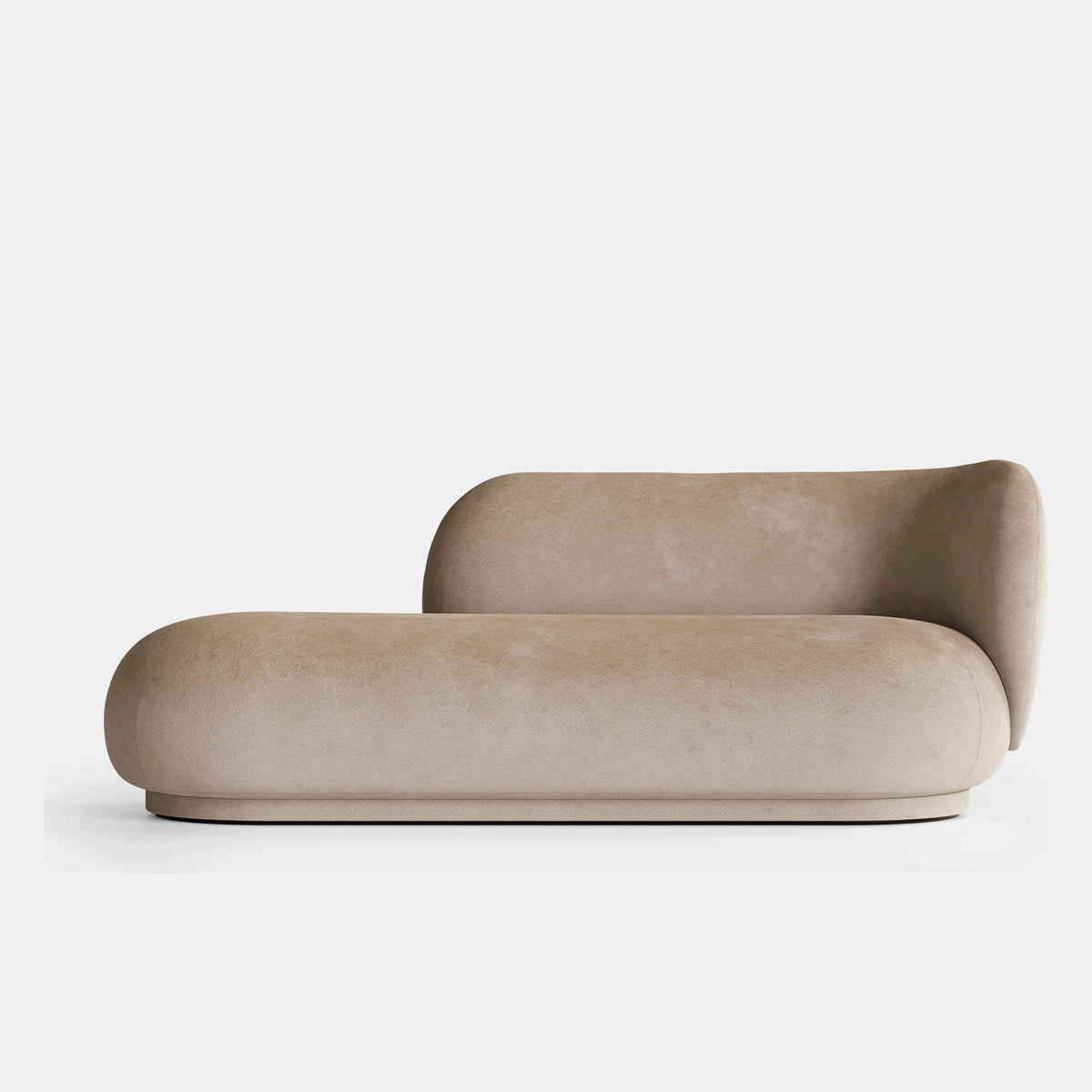 ferm Living Rico Divan, Faded Velvet - Sand, Right Armrest - KANSO#Color_Faded Velvet - Sand