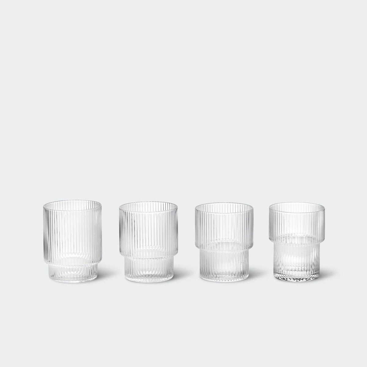 Ferm Living Ripple Glasses, Set of 4