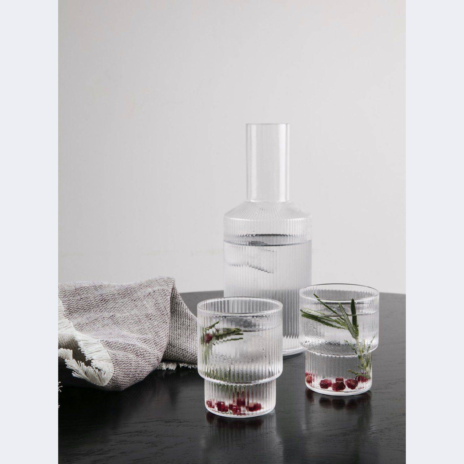Ferm Living Ripple Glasses, Set of 4 - KANSO