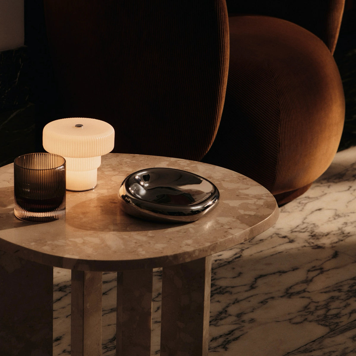 Ferm Living Ripple Portable Lamp White#Color_White