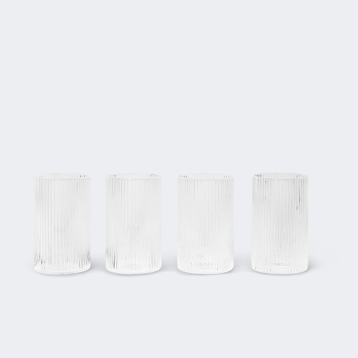 Ferm Living Ripple Verrines, Set of 4 Clear - KANSO#color_Clear