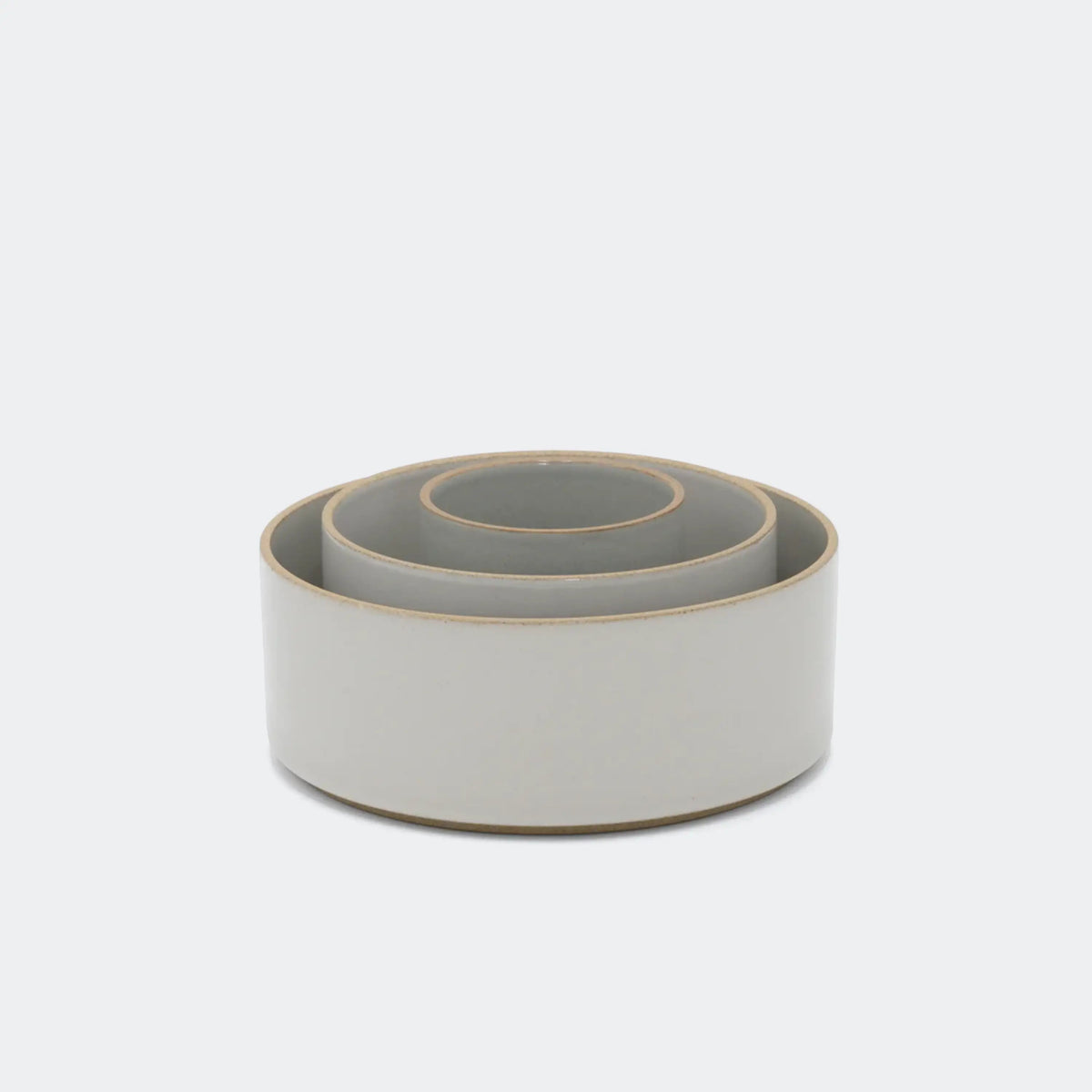 Hasami Porcelain Tall Bowl in Gloss Gray 3"