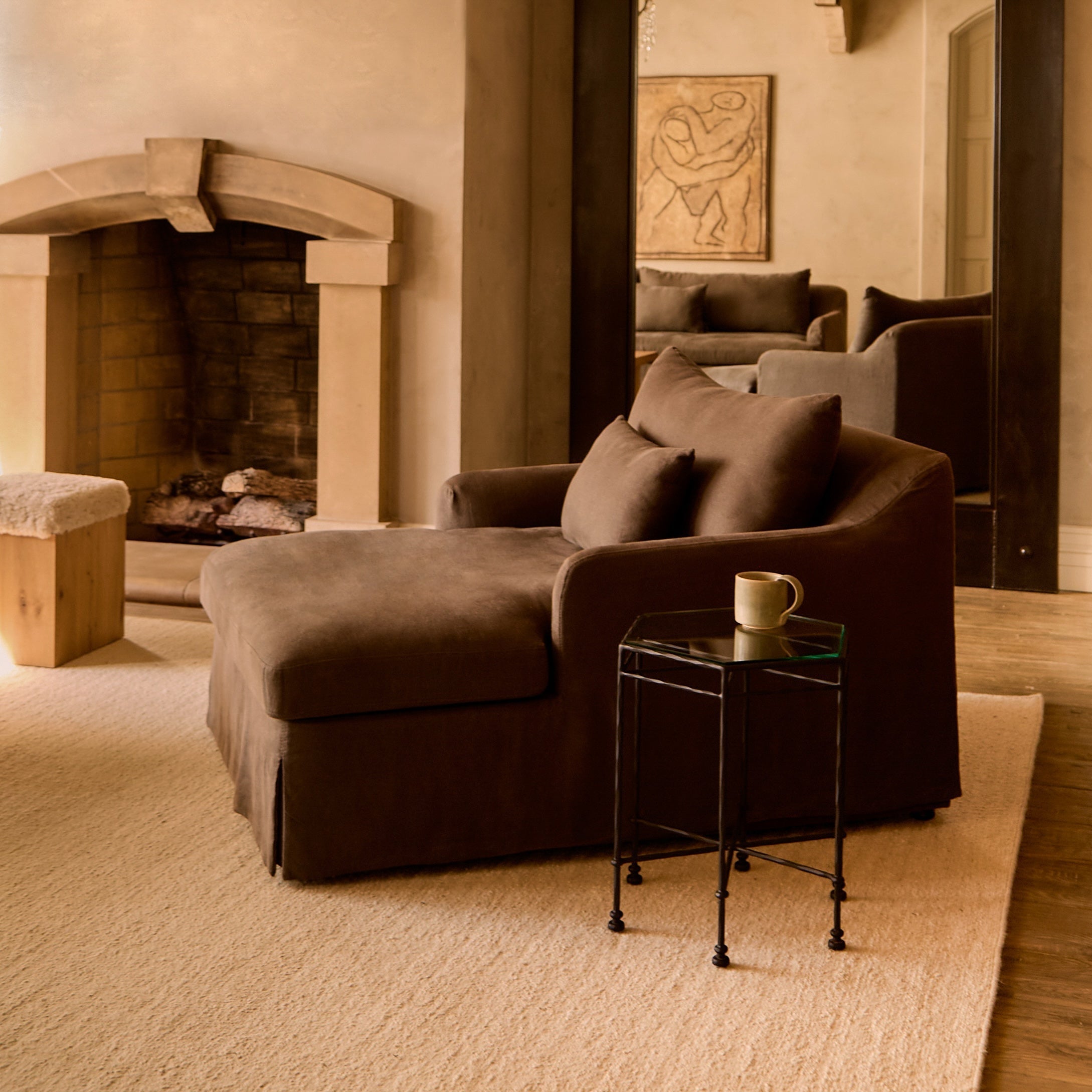 House of Leon Antwerp Chaise Lounge#Color_Cocoa
