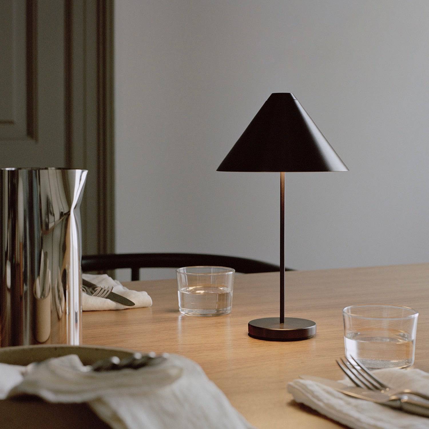 New Works Brolly Portable Table Lamp Black - KANSO#Color_Black