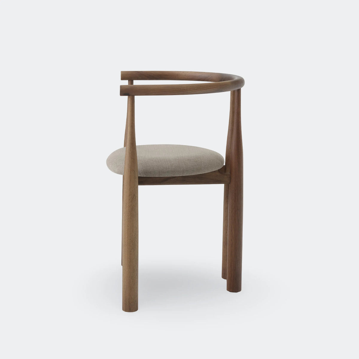 New Works Bukowski Chair Walnut w. Romo Linara 342#Frame/Fabric Color_Walnut w. Romo Linara 342