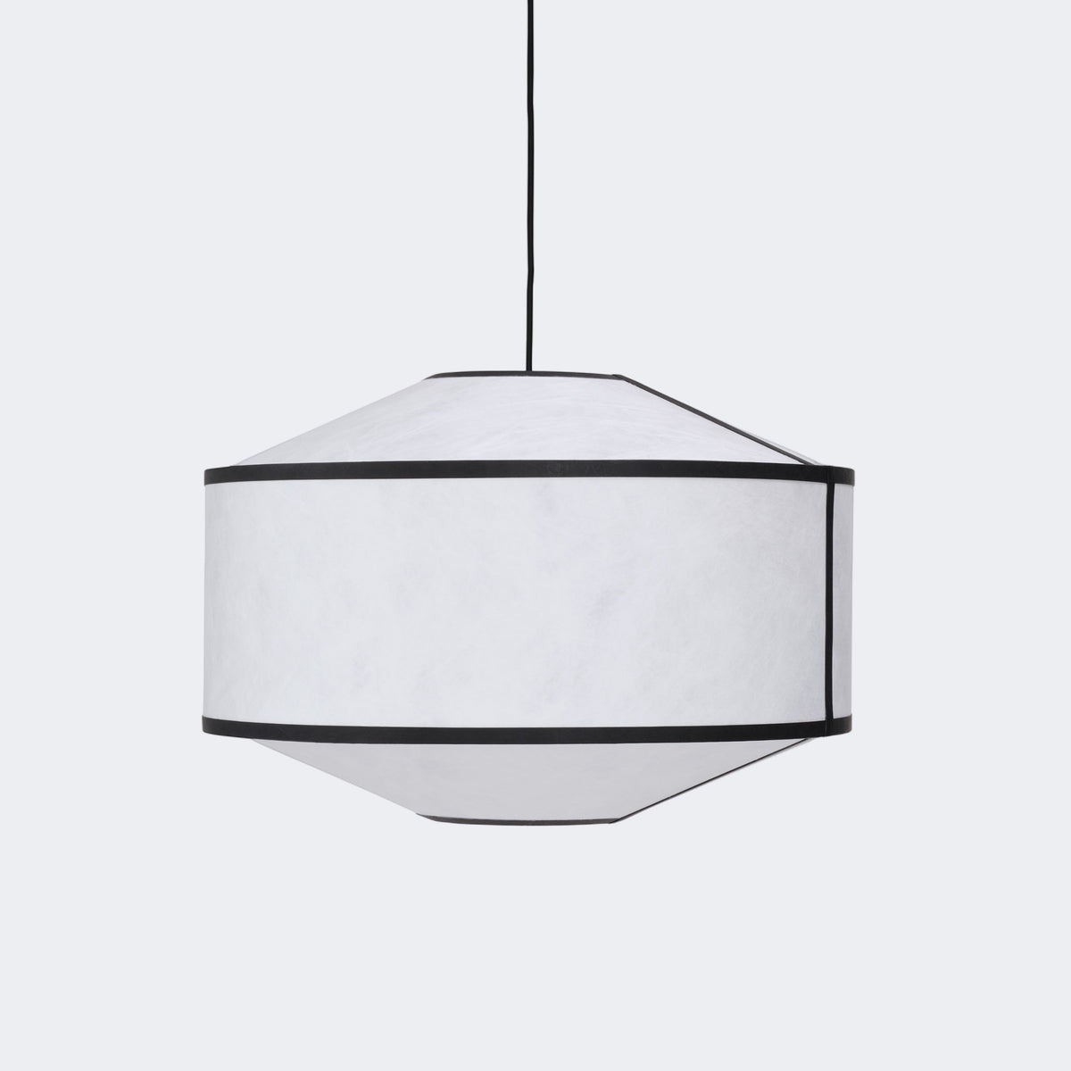 New Works Kite Pendant White and Black Tyvek Ø65#Color_White and Black Tyvek