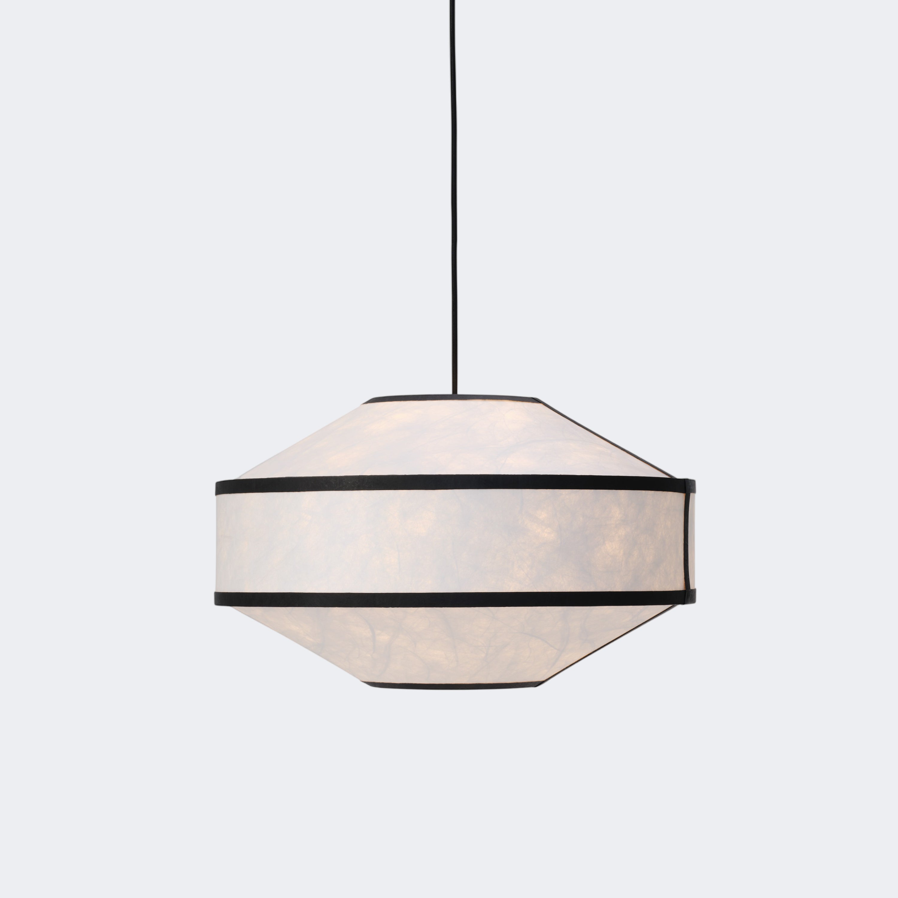 New Works Kite Pendant White and Black Tyvek Ø55 - KANSO#Color_White and Black Tyvek