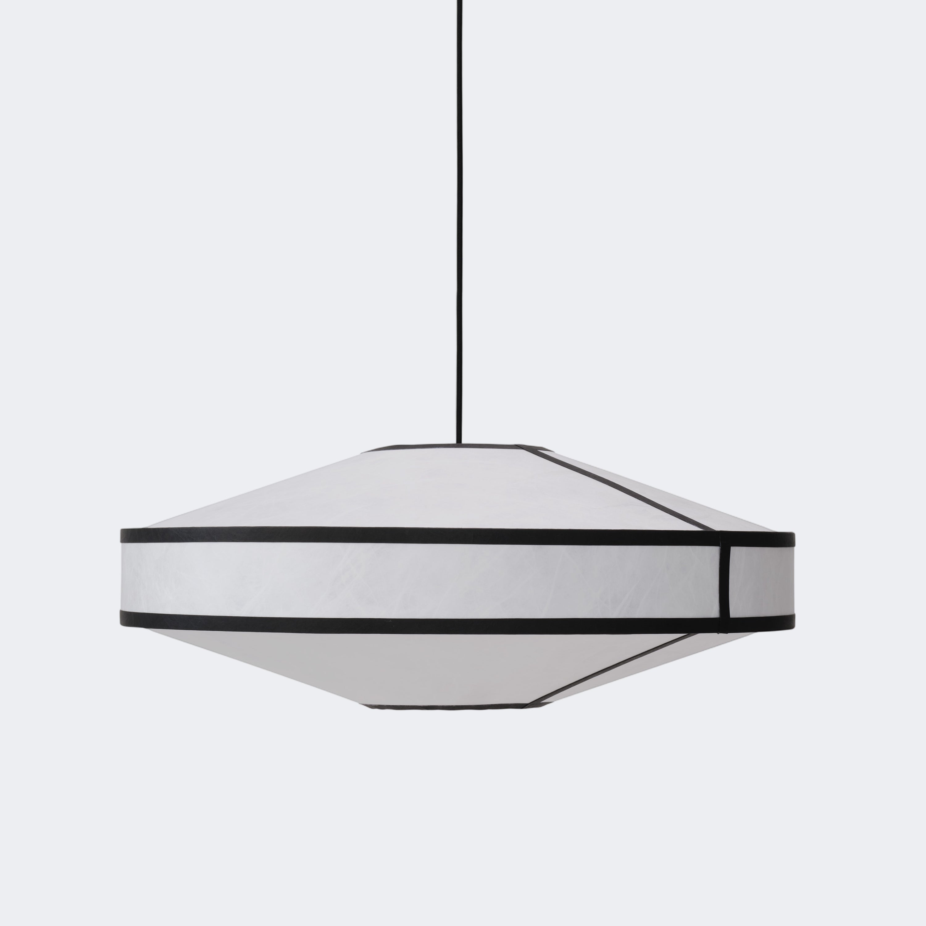 New Works Kite Pendant White and Black Tyvek Ø75 - KANSO