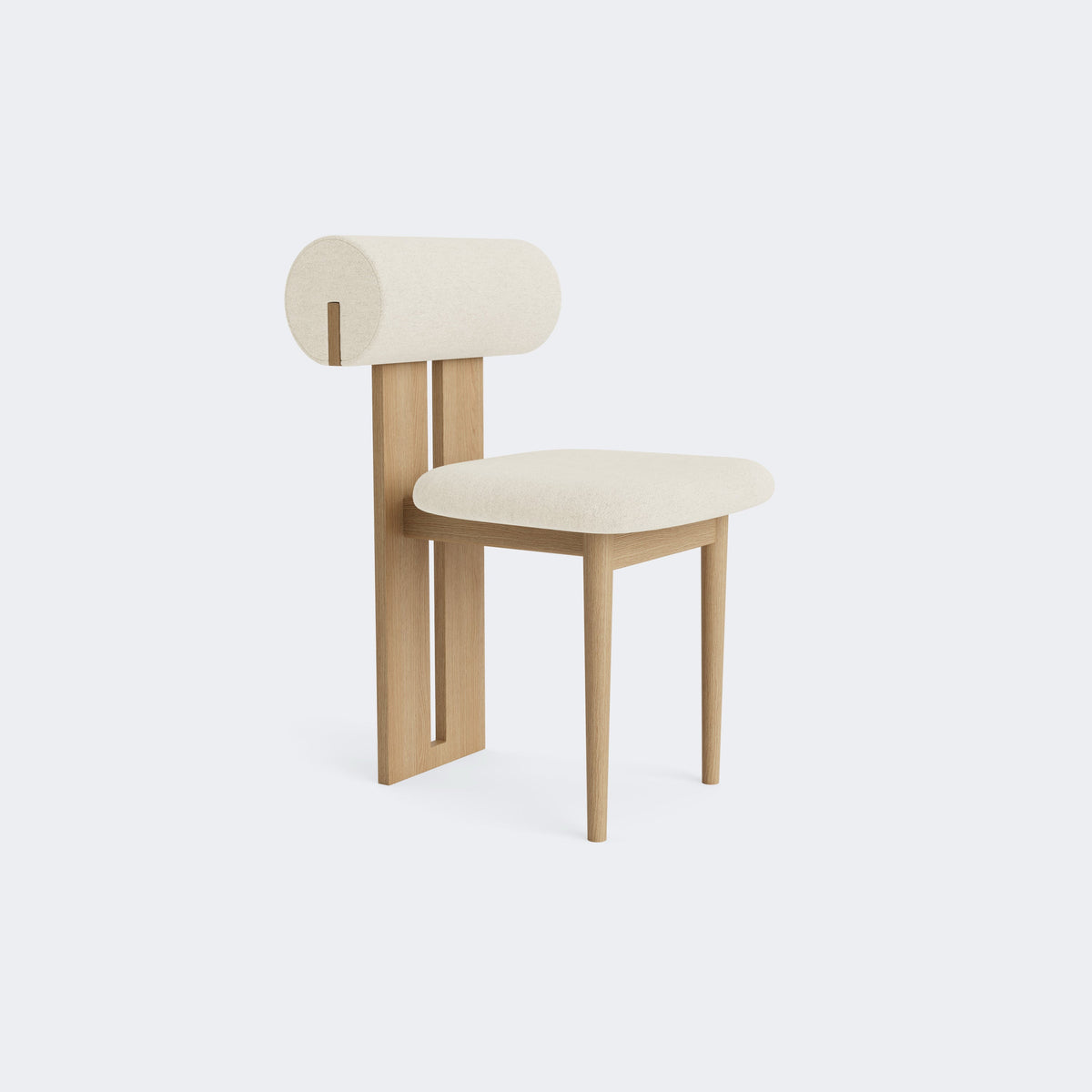 Norr11 Hippo Dining Chair Natural Oak Barnum Bouclé 24