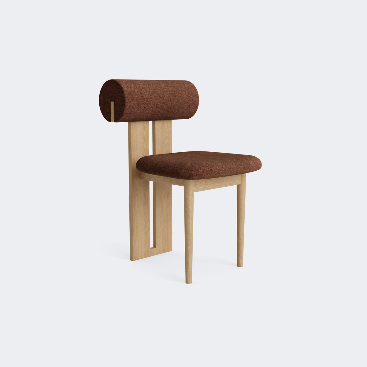 Norr11 Hippo Dining Chair Natural Oak Barnum Bouclé 21