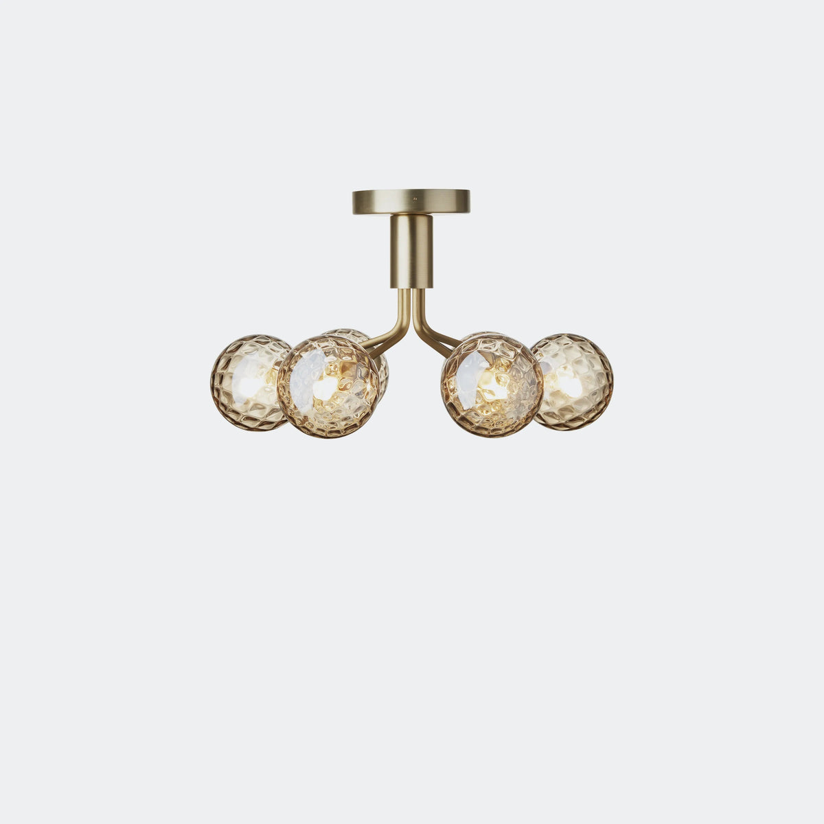 Nuura Apiales 6 Ceiling Light, Brushed Brass / Optic Gold - KANSO#Finish_Brushed Brass / Optic Gold