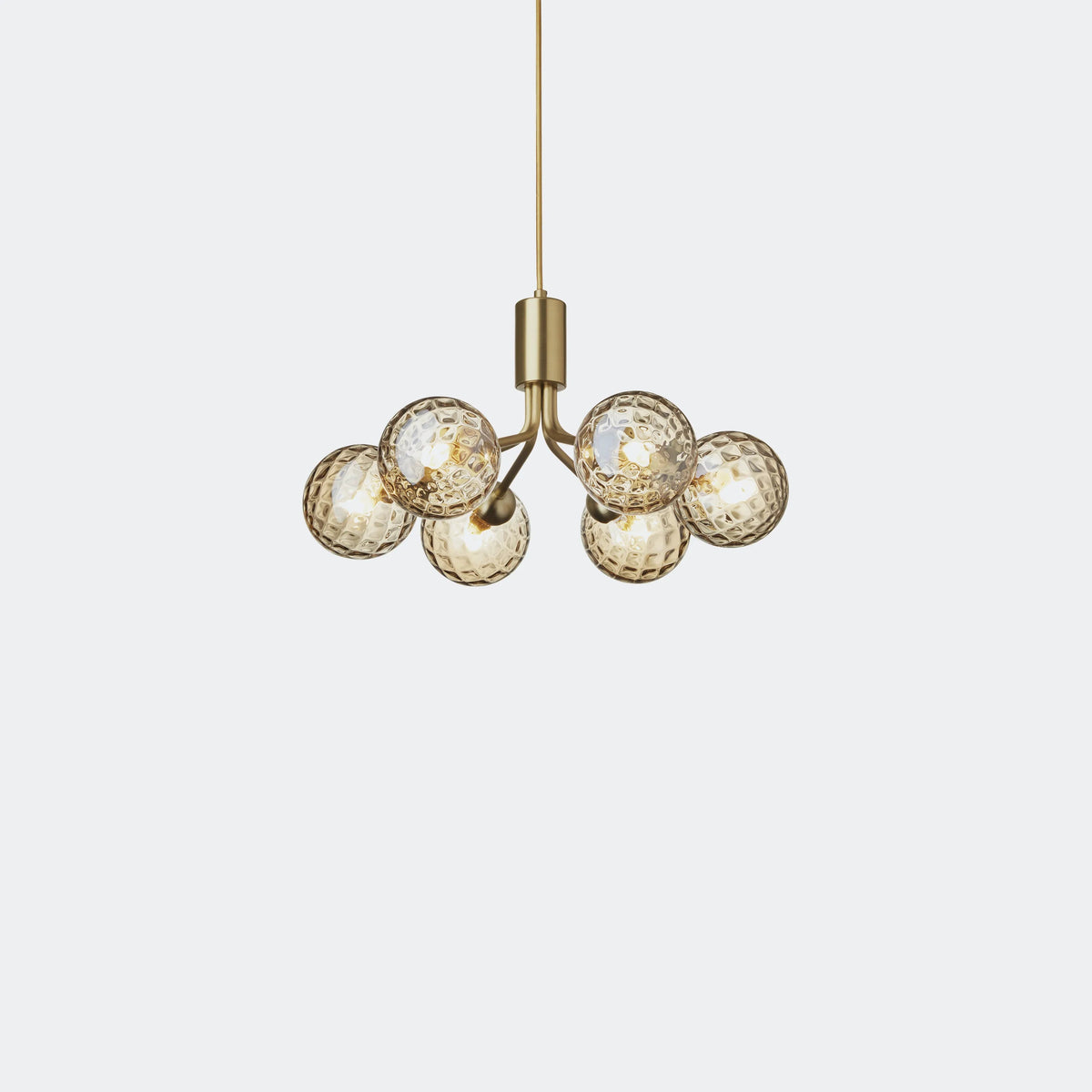 Nuura Apiales 6 Chandelier, Brushed Brass / Optic Gold - KANSO#Finish_Brushed Brass / Optic Gold