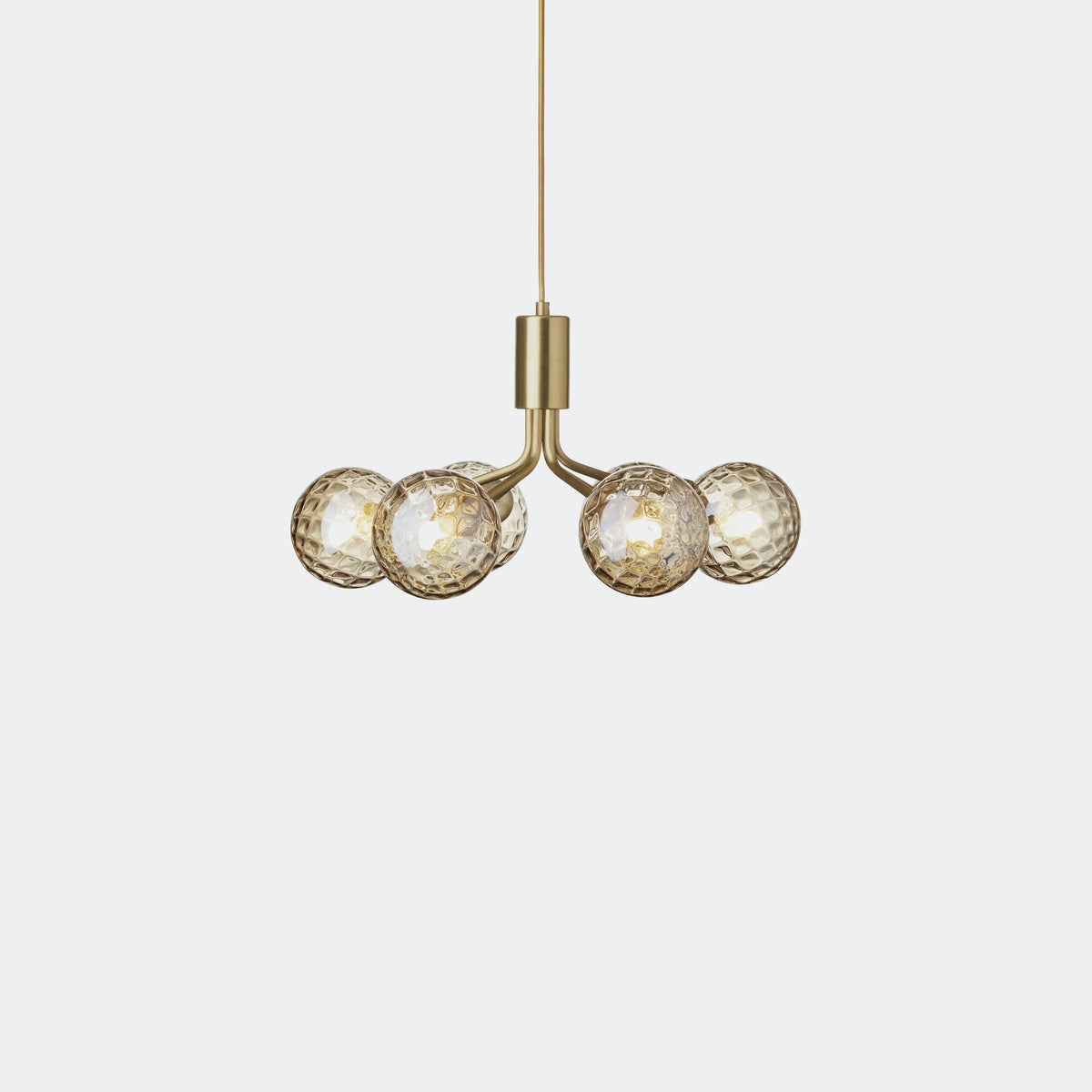 Nuura Apiales 6 Chandelier, Brushed Brass / Optic Gold - KANSO#Finish_Brushed Brass / Optic Gold