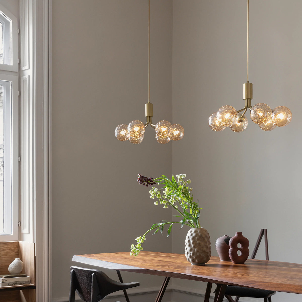 Nuura Apiales 6 Chandelier, Brushed Brass / Optic Gold - KANSO#Finish_Brushed Brass / Optic Gold